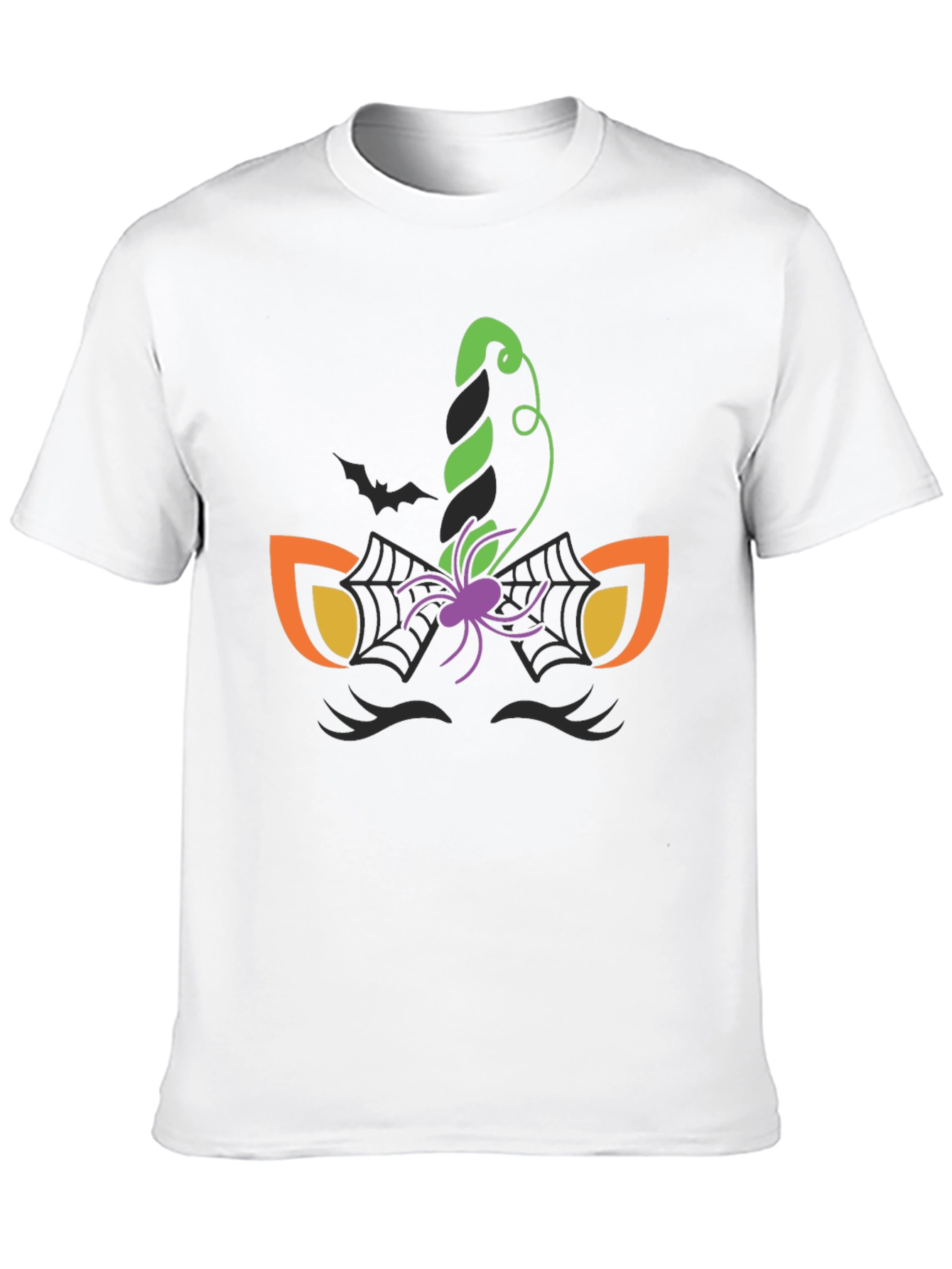 Halloween Unicorn Spider Web Graphic Tee