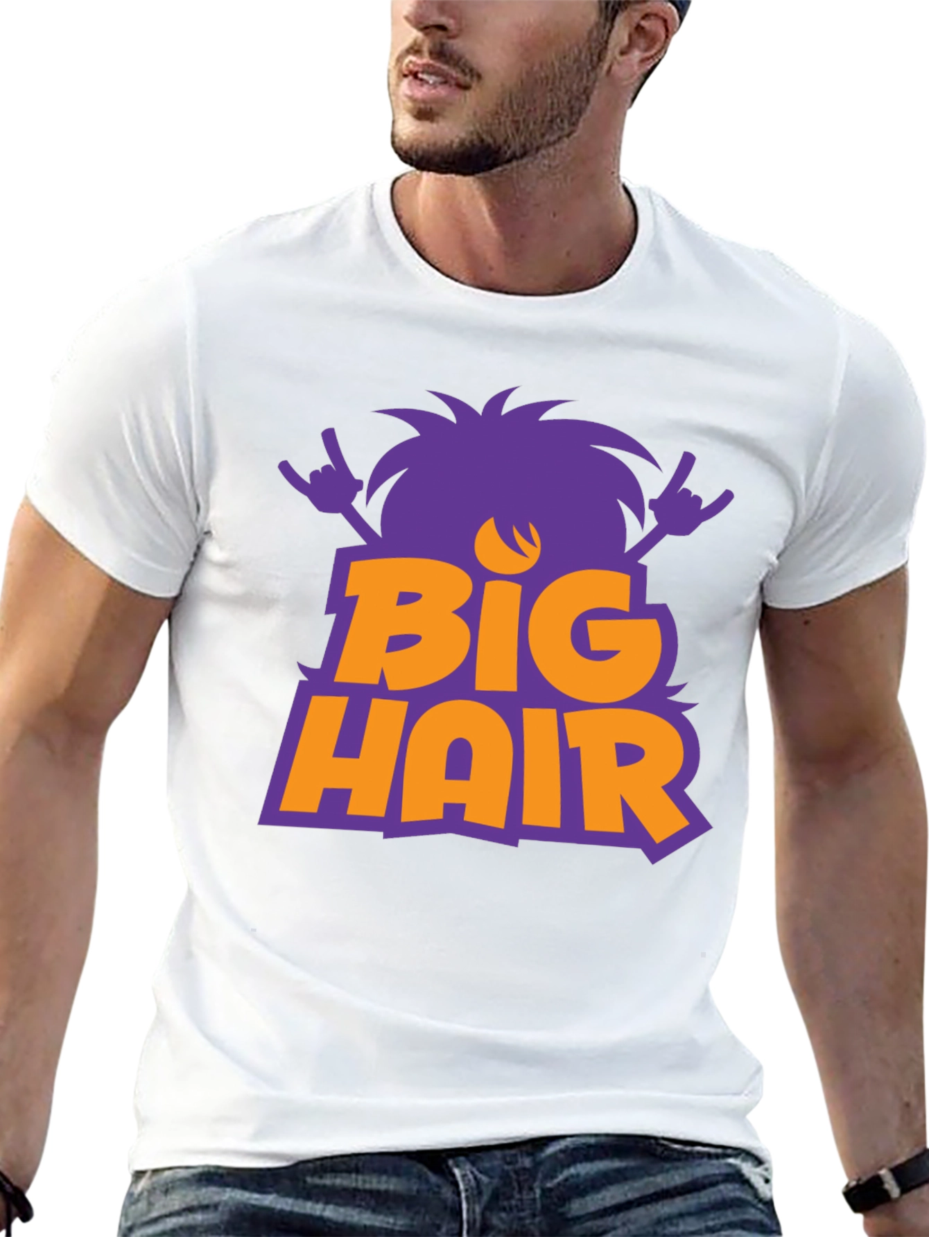 Big Hair Black Graphic Tee