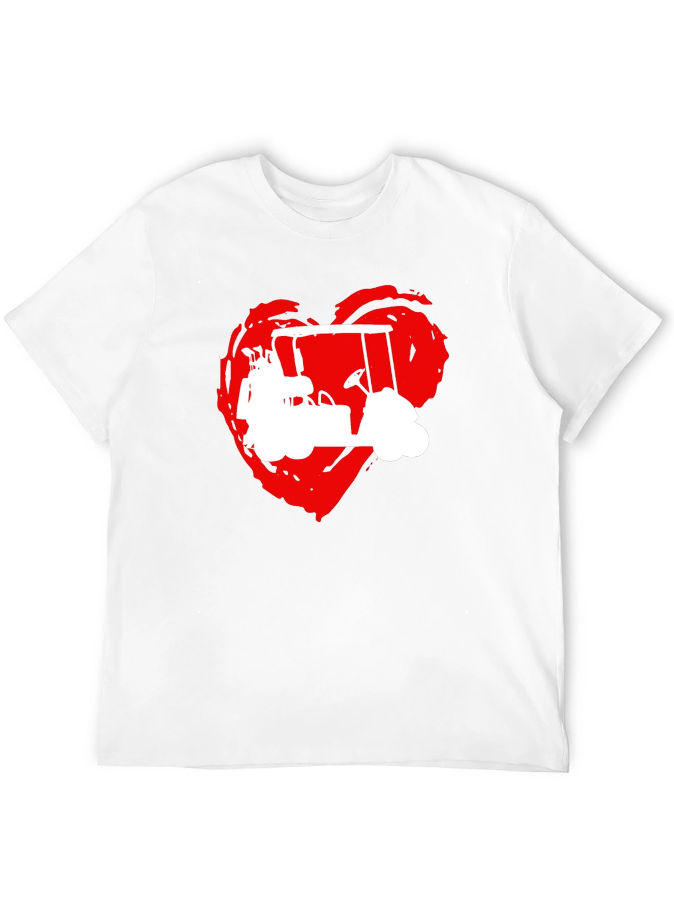 Golf Cart Heart Graphic T-Shirt