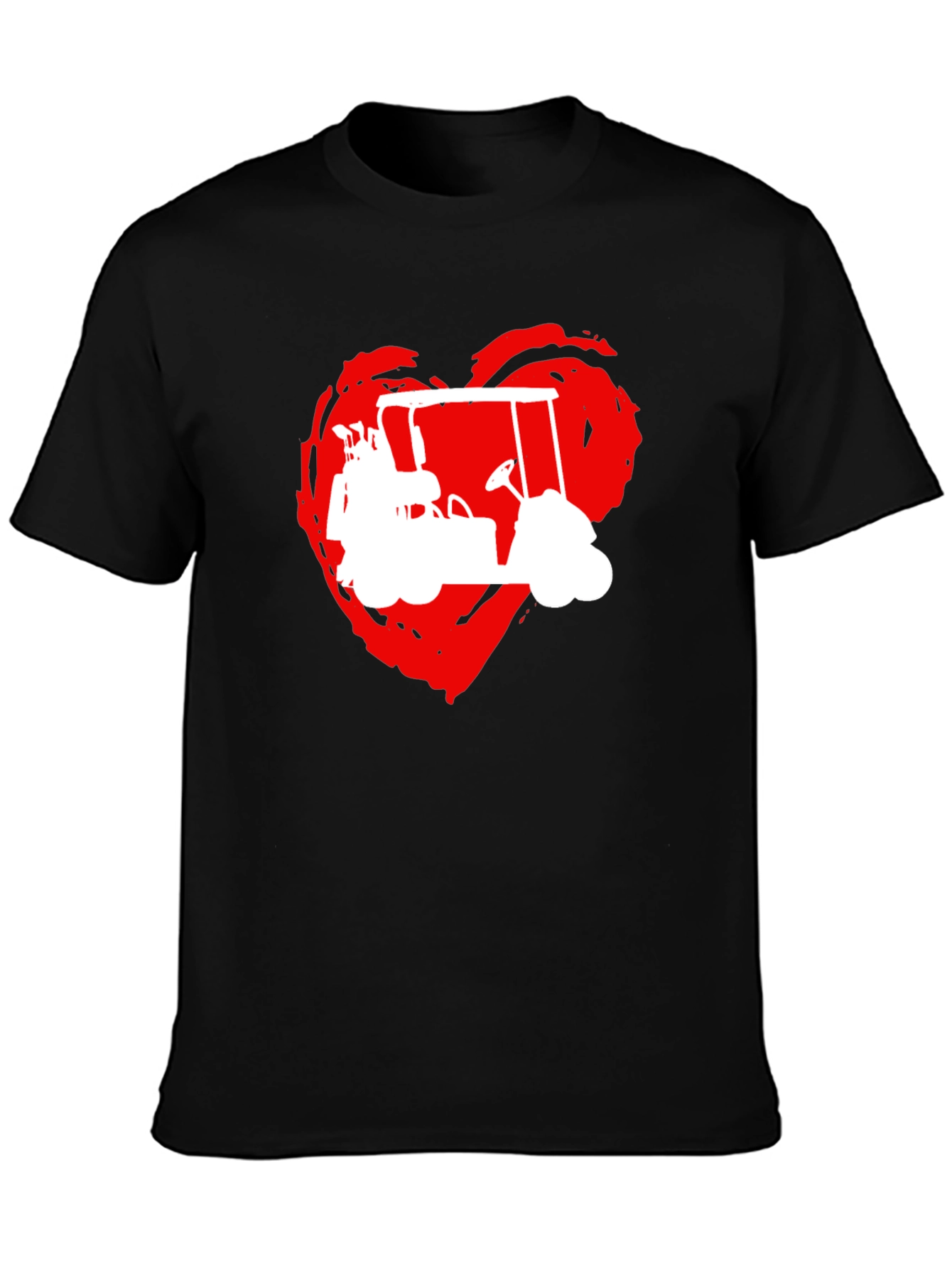 Golf Cart Heart Graphic T-Shirt