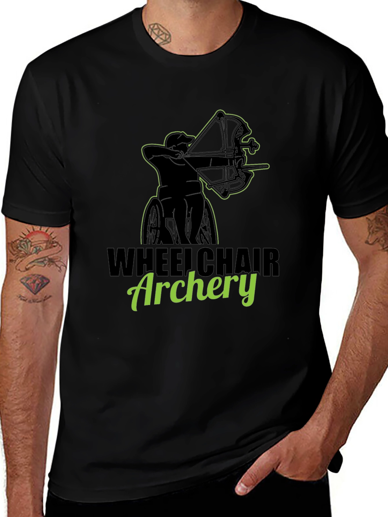 Wheelchair Archery Graphic T-Shirt