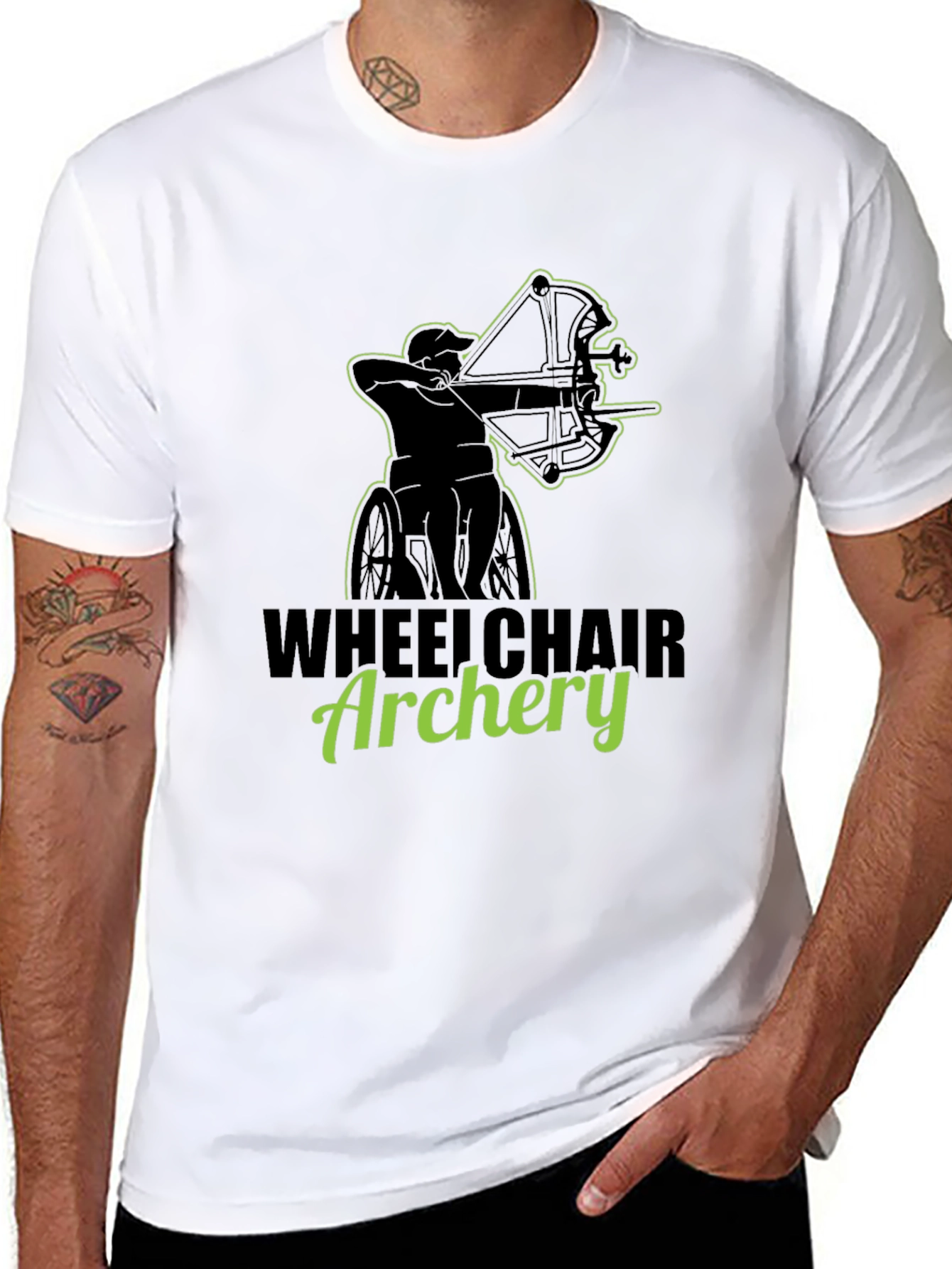 Wheelchair Archery Graphic T-Shirt