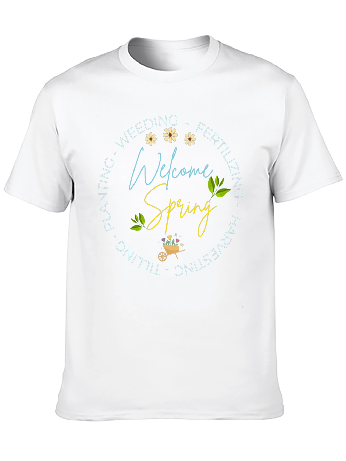 Welcome Spring Black T-Shirt