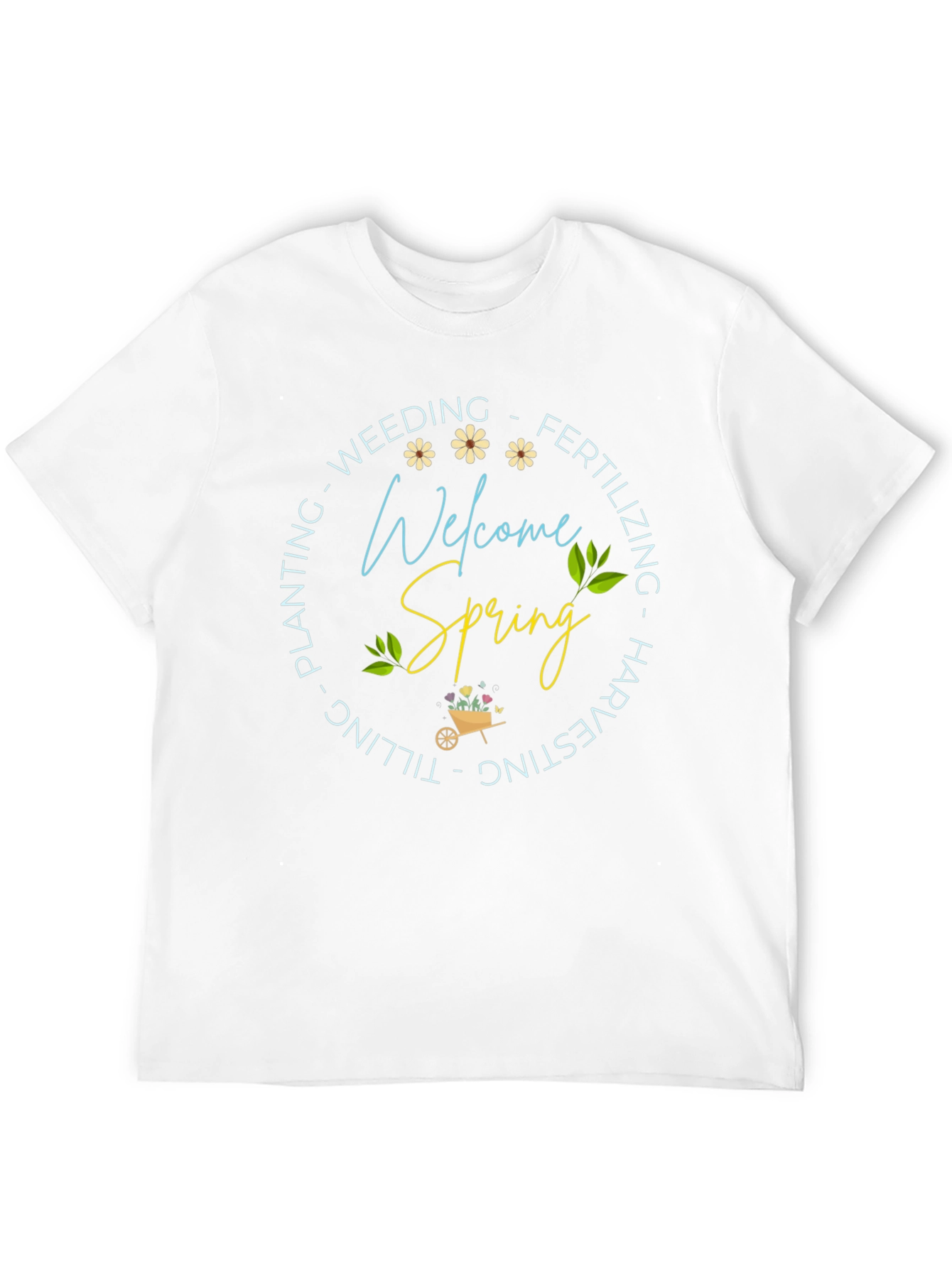 Welcome Spring Black T-Shirt
