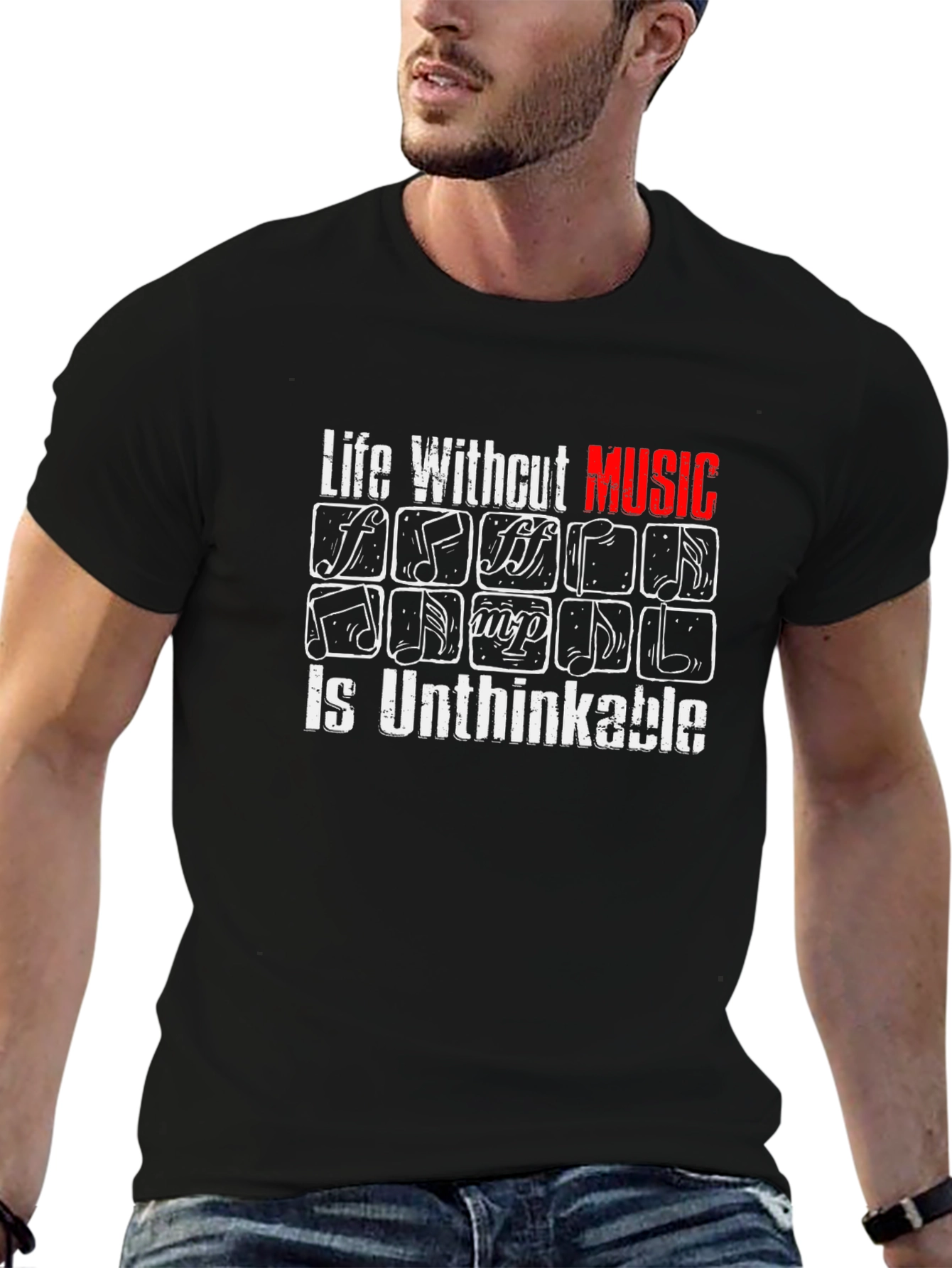 Life Without Music is Unthinkable Graphic Tee