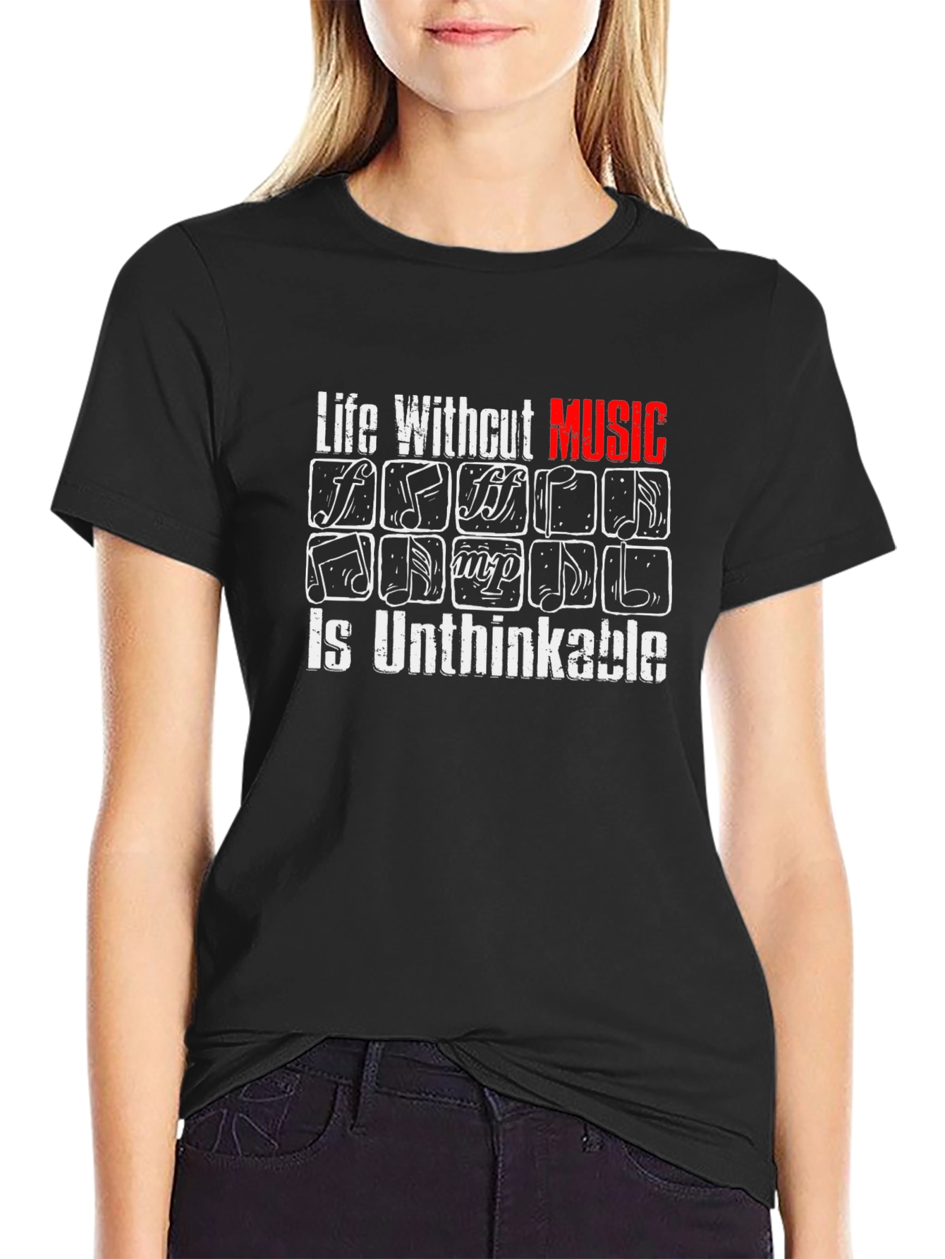 Life Without Music is Unthinkable Graphic Tee