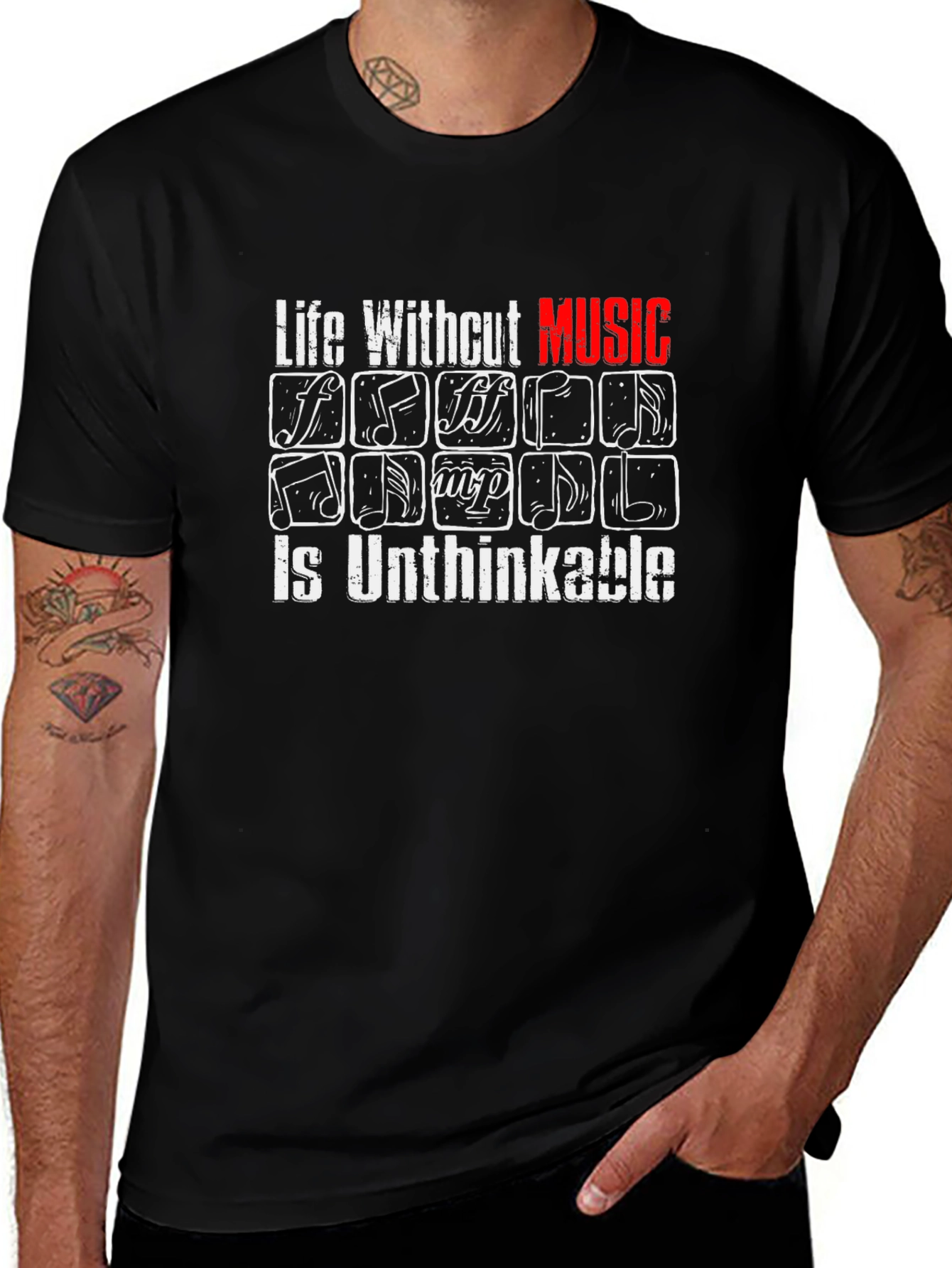 Life Without Music is Unthinkable Graphic Tee