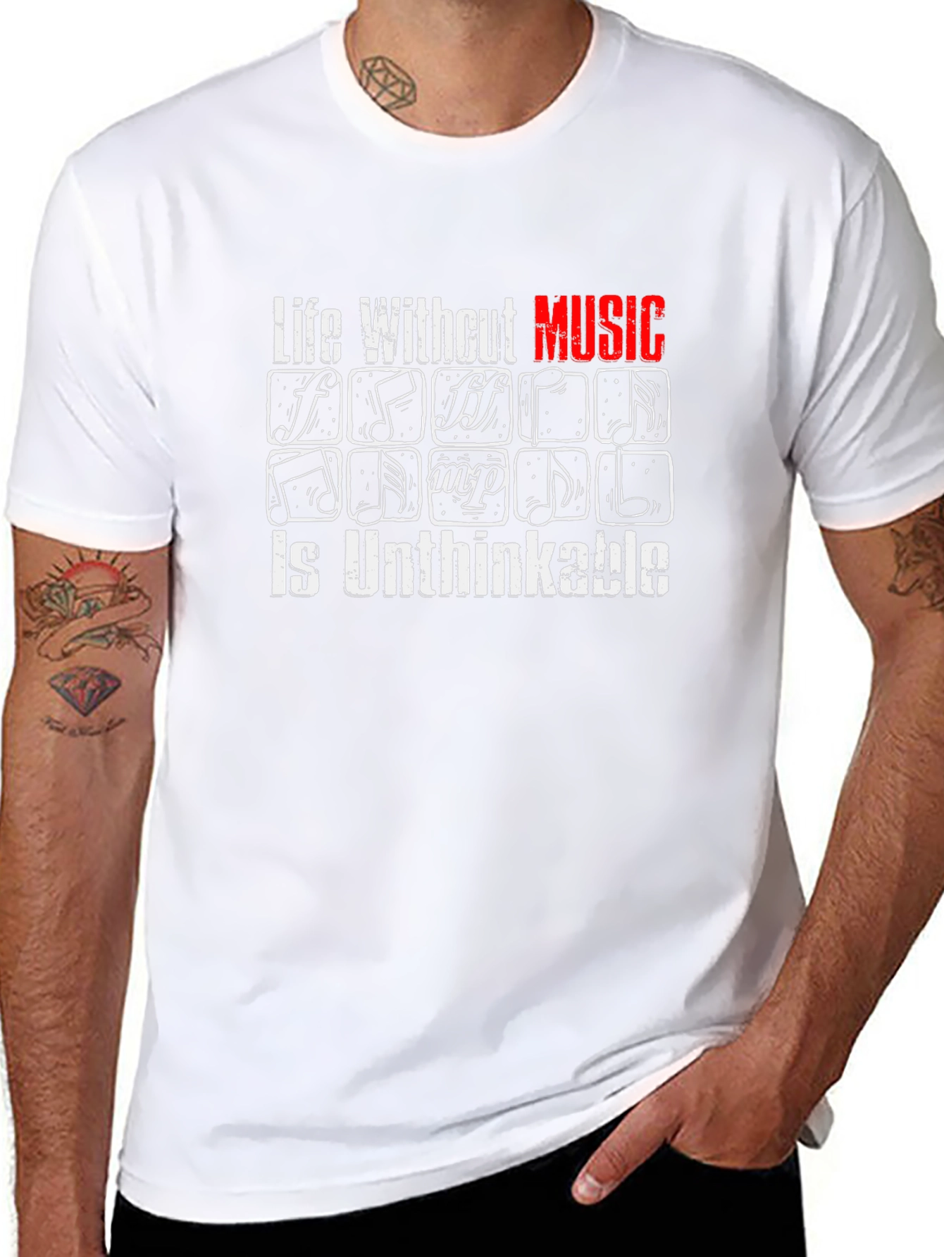 Life Without Music is Unthinkable Graphic Tee