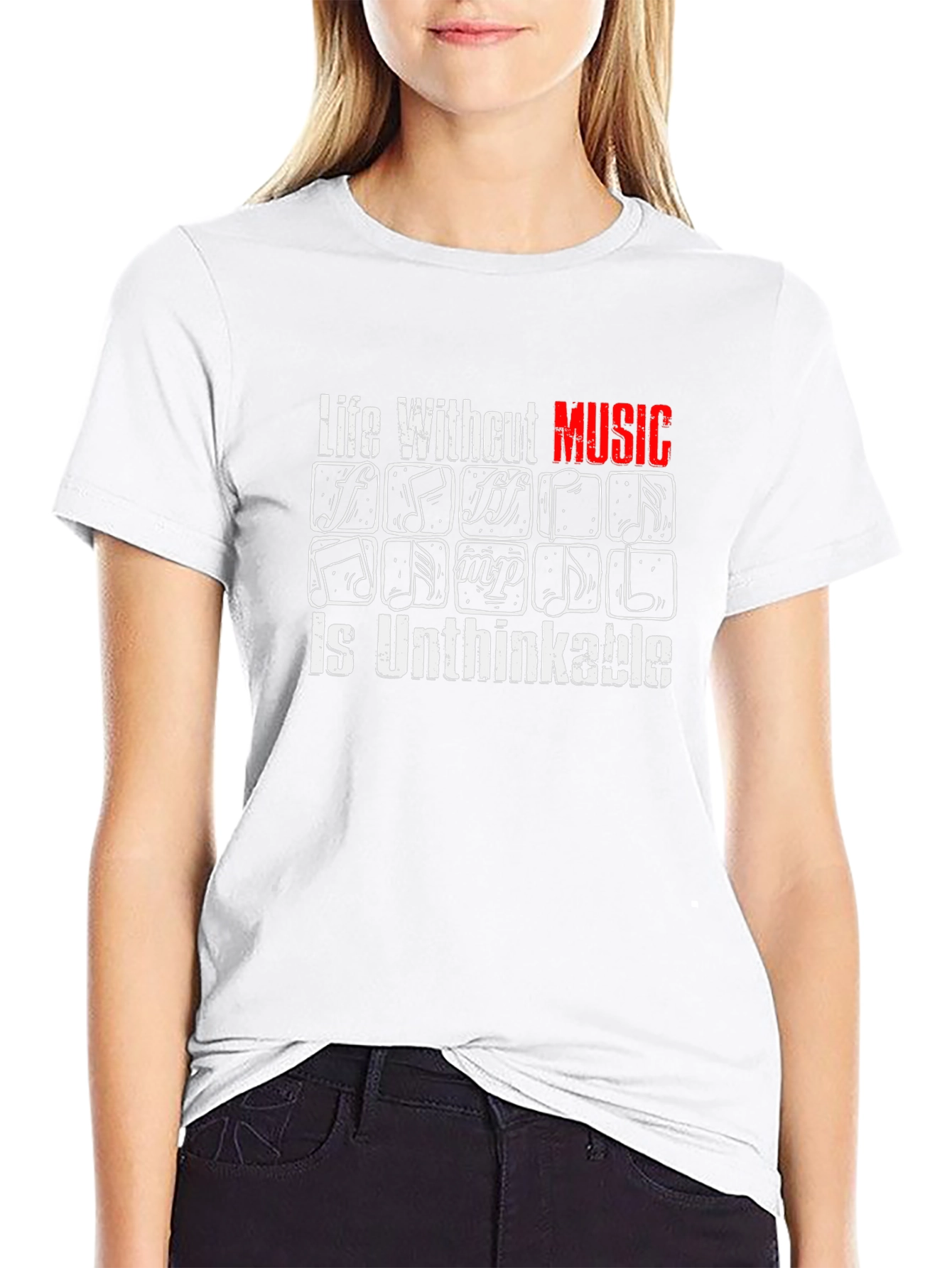Life Without Music is Unthinkable Graphic Tee