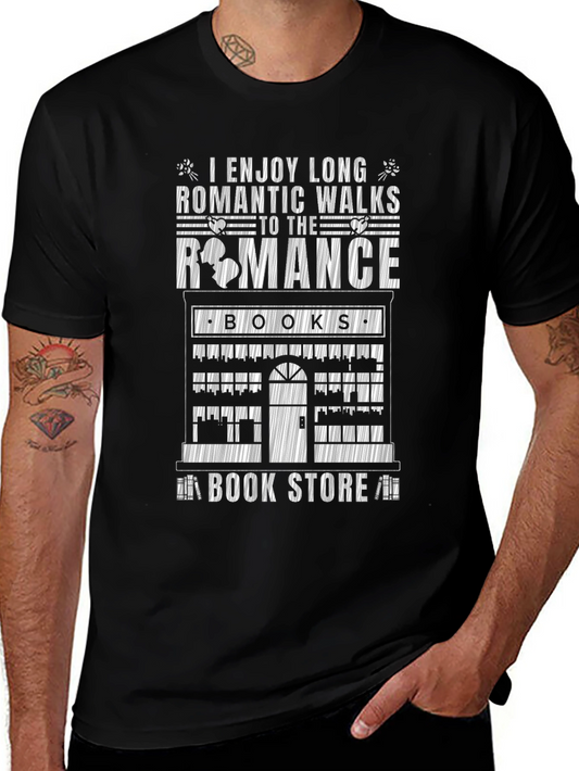 Romantic Walks Romance Books Bookstore Black T-Shirt