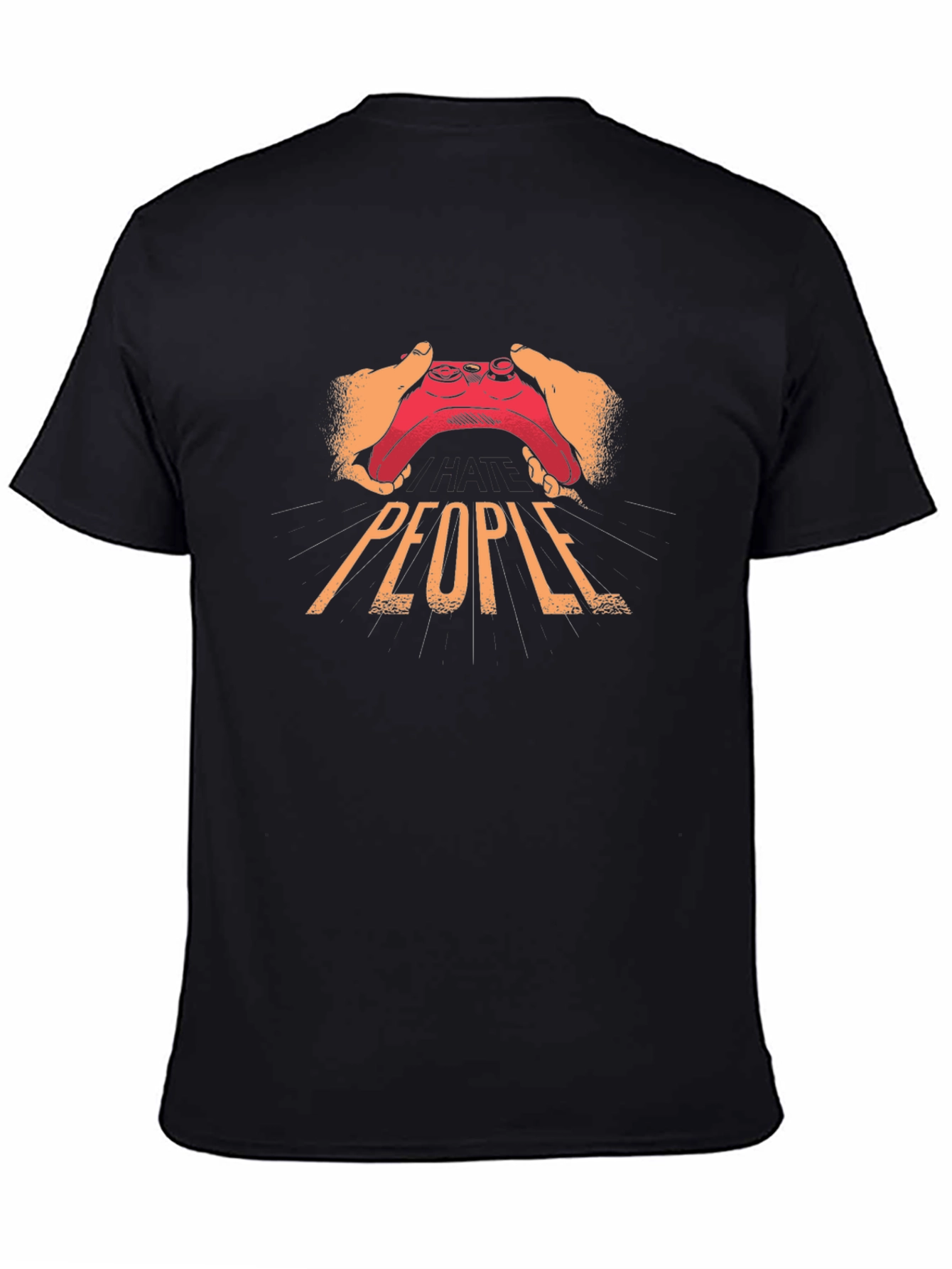 Gamer Graphic Tee: People Controller Design - Black