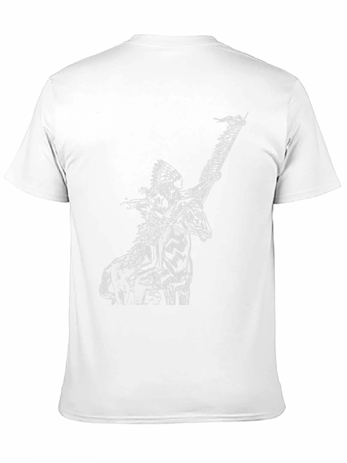 Native American Rider T-Shirt - Black Cotton Tee