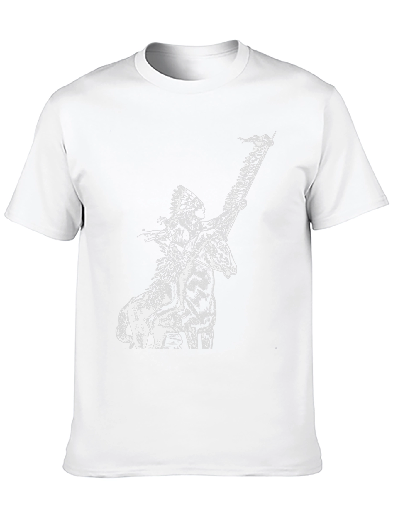 Native American Rider T-Shirt - Black Cotton Tee
