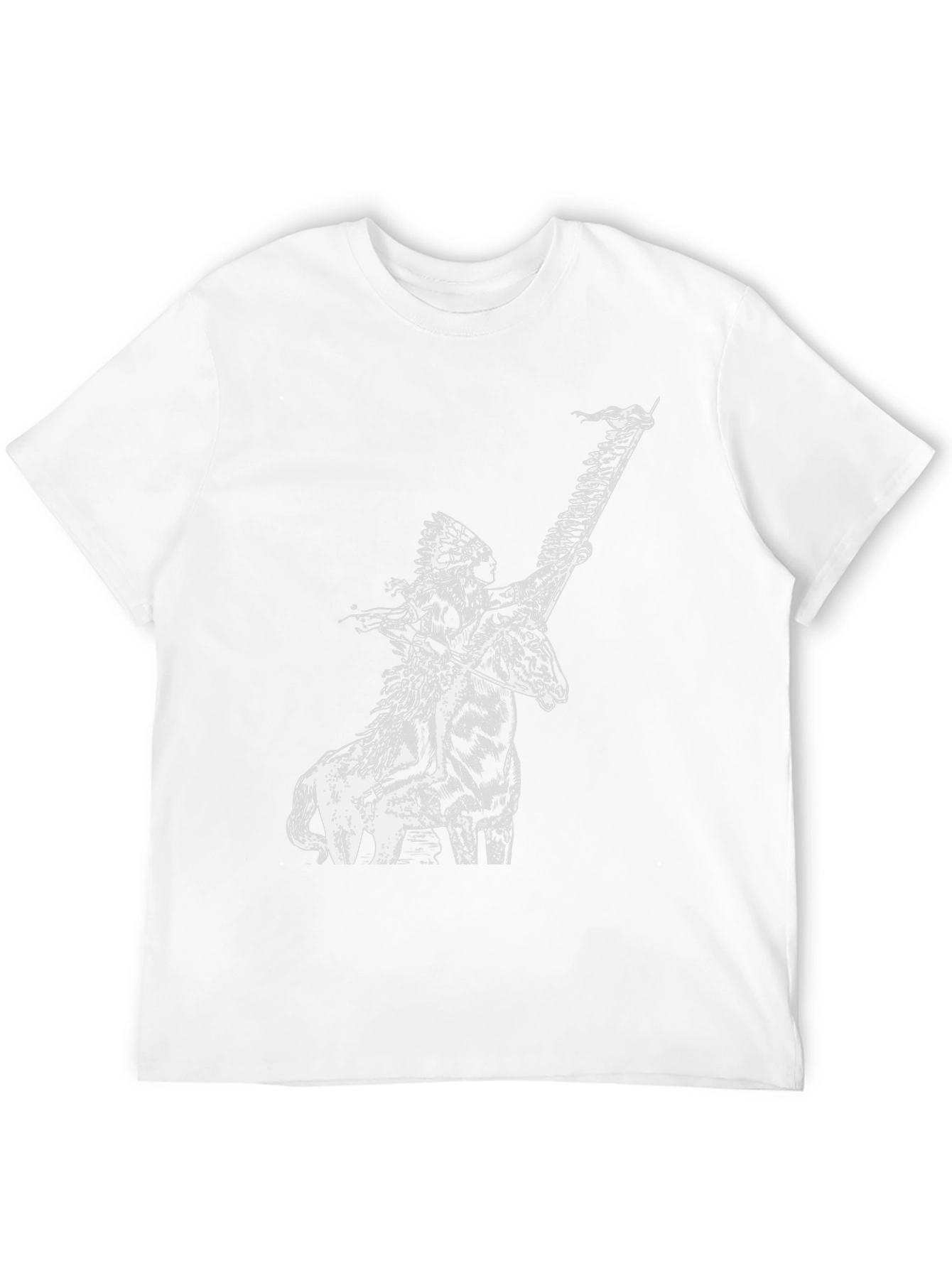 Native American Rider T-Shirt - Black Cotton Tee
