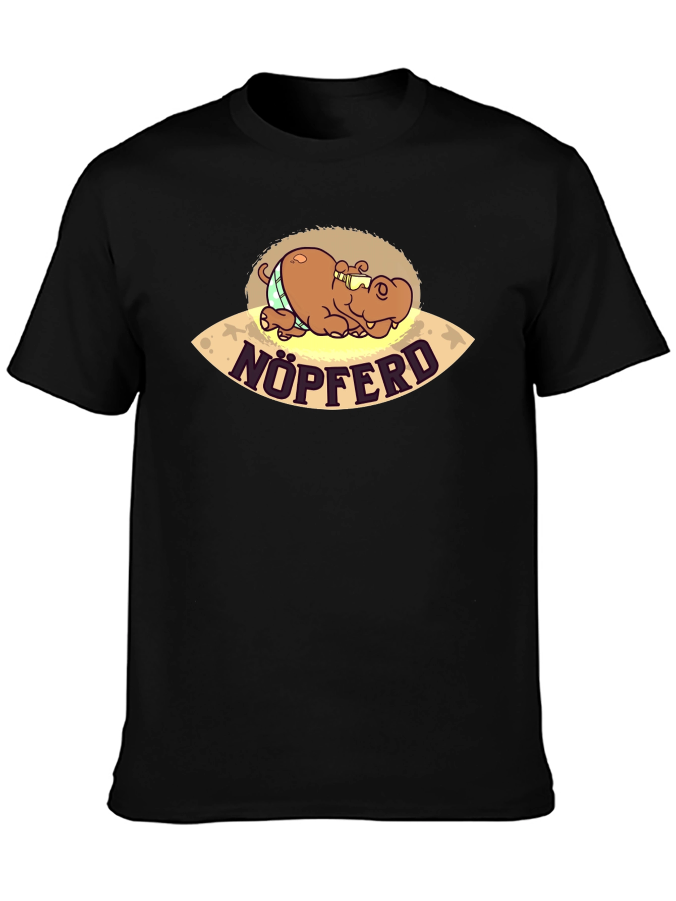 Nöpferd Cartoon Graphic T-Shirt