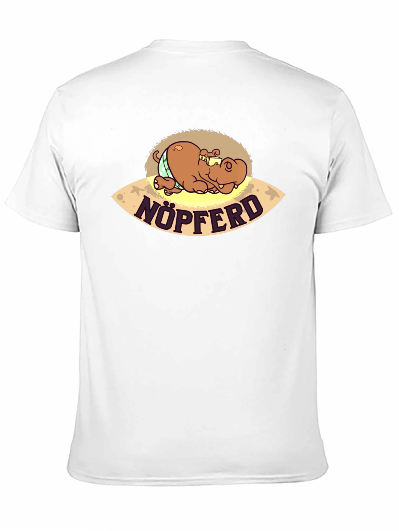 Nöpferd Cartoon Graphic T-Shirt
