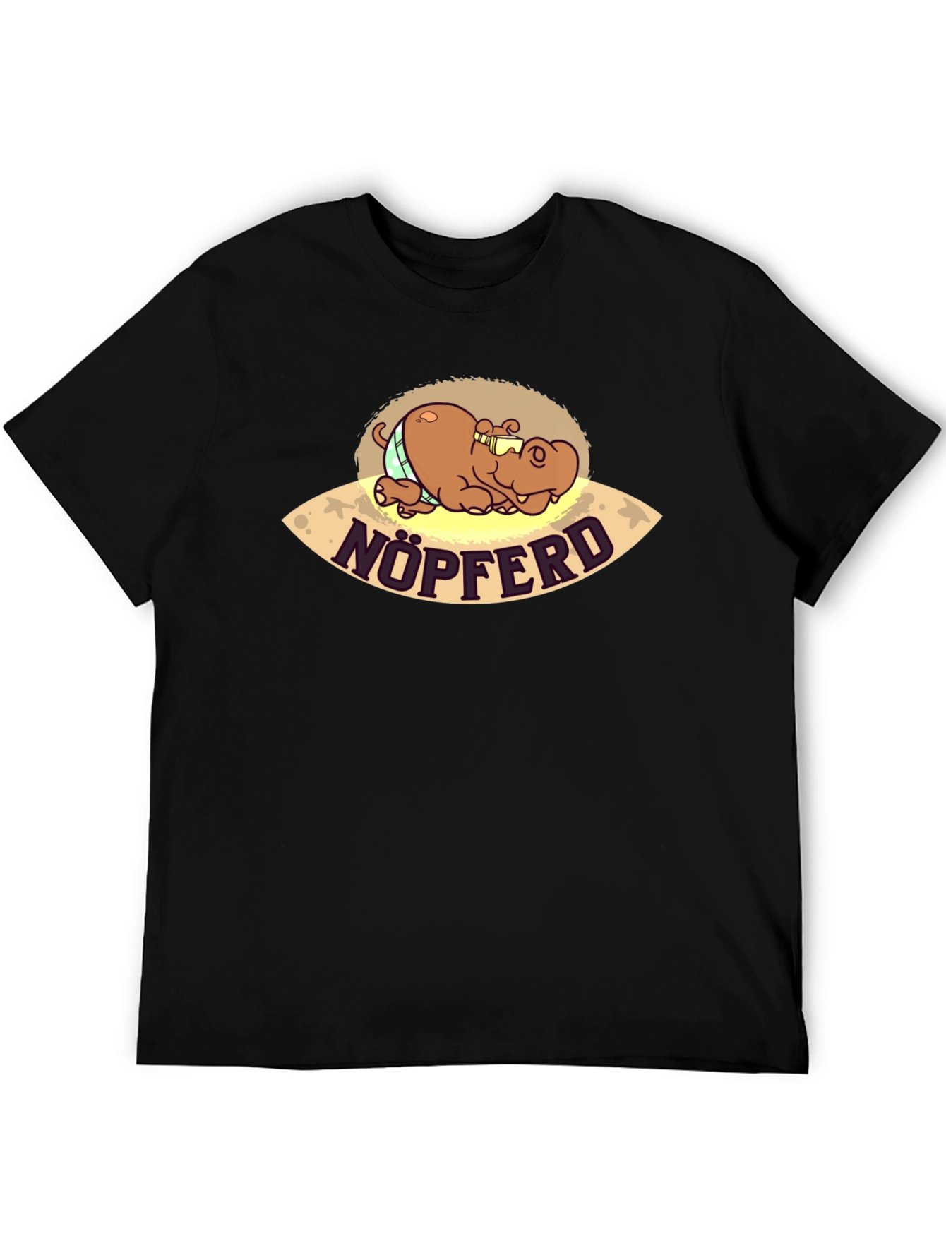 Nöpferd Cartoon Graphic T-Shirt
