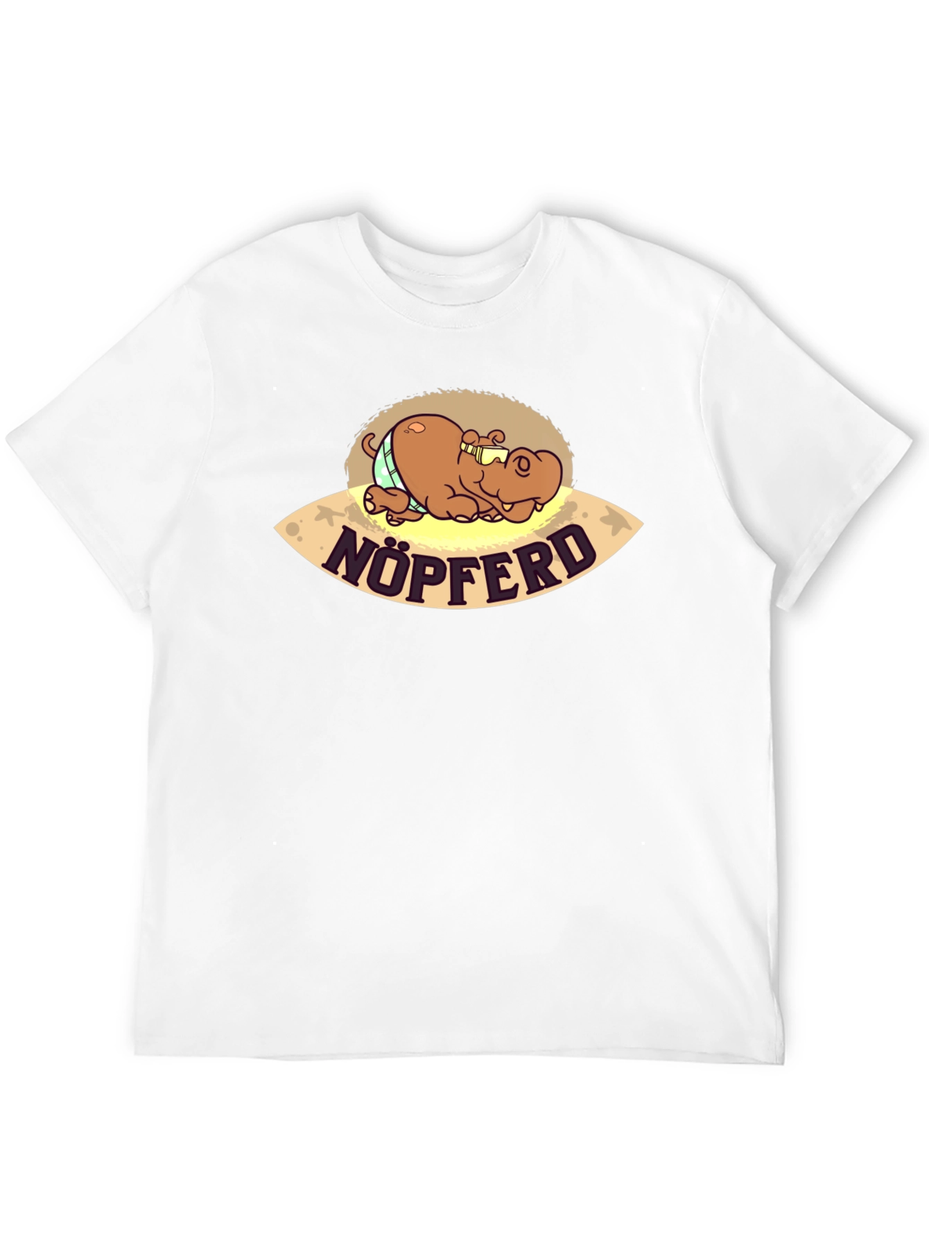 Nöpferd Cartoon Graphic T-Shirt