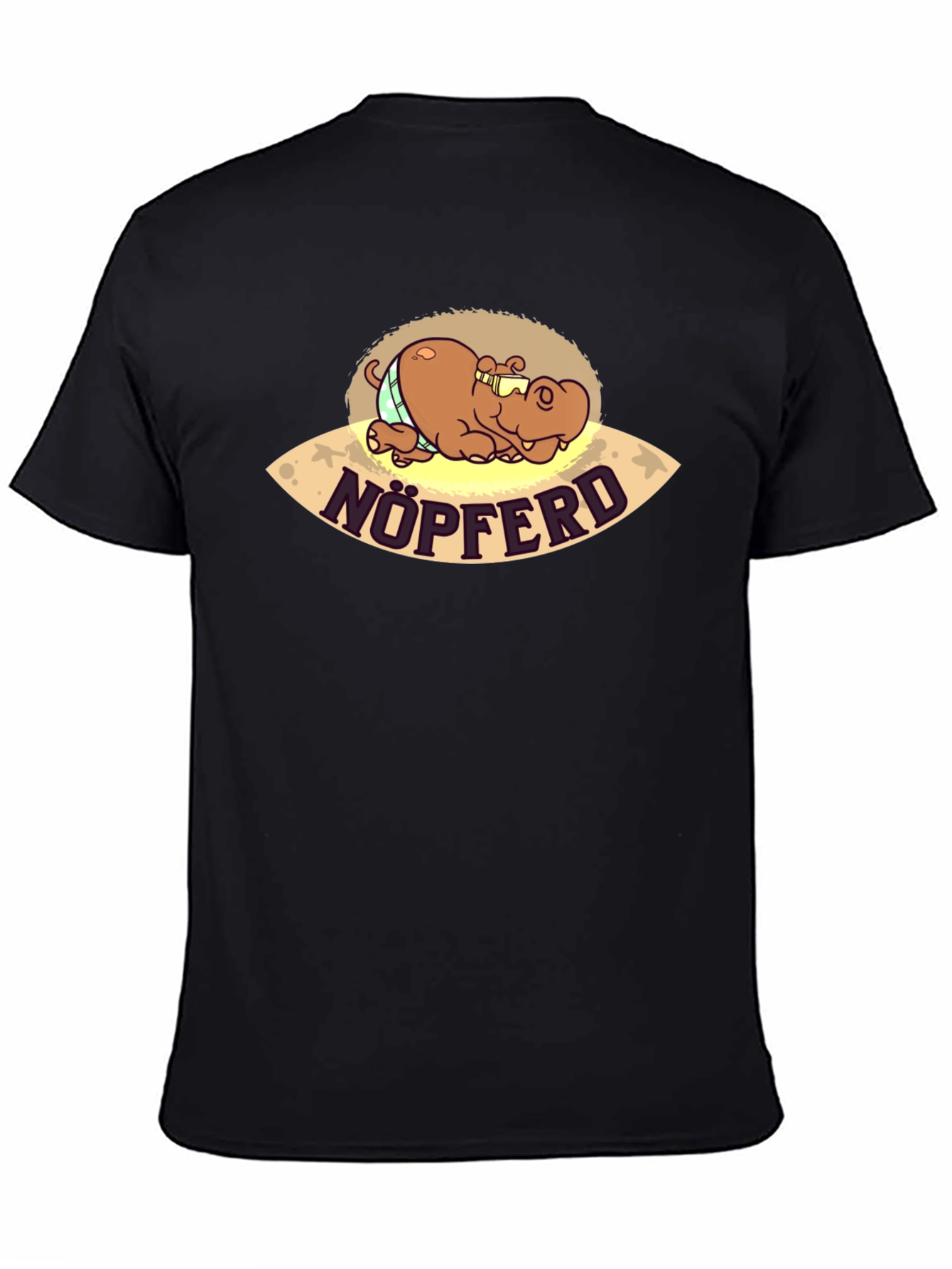 Nöpferd Cartoon Graphic T-Shirt