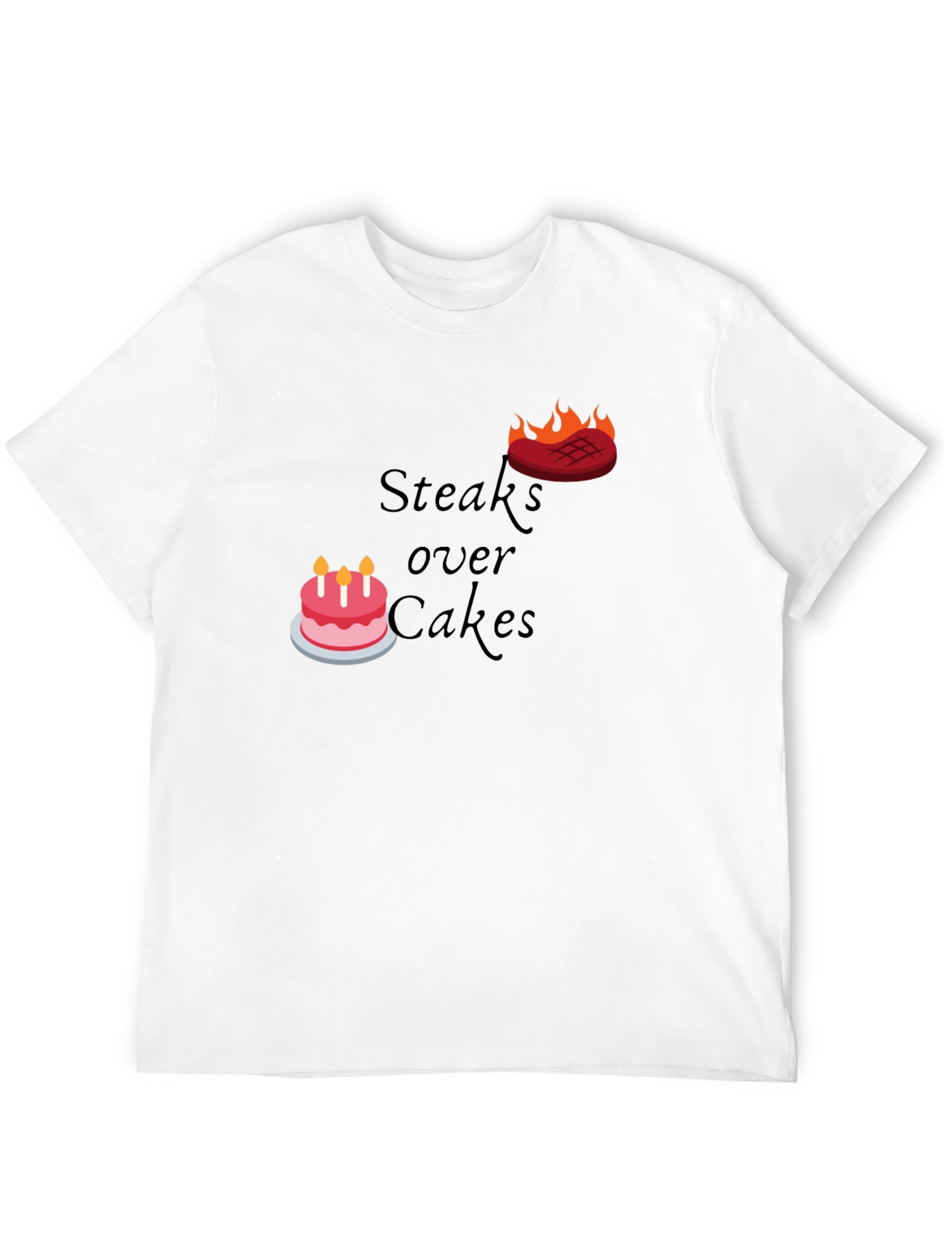 Steaks Over Cakes Black Graphic Tee