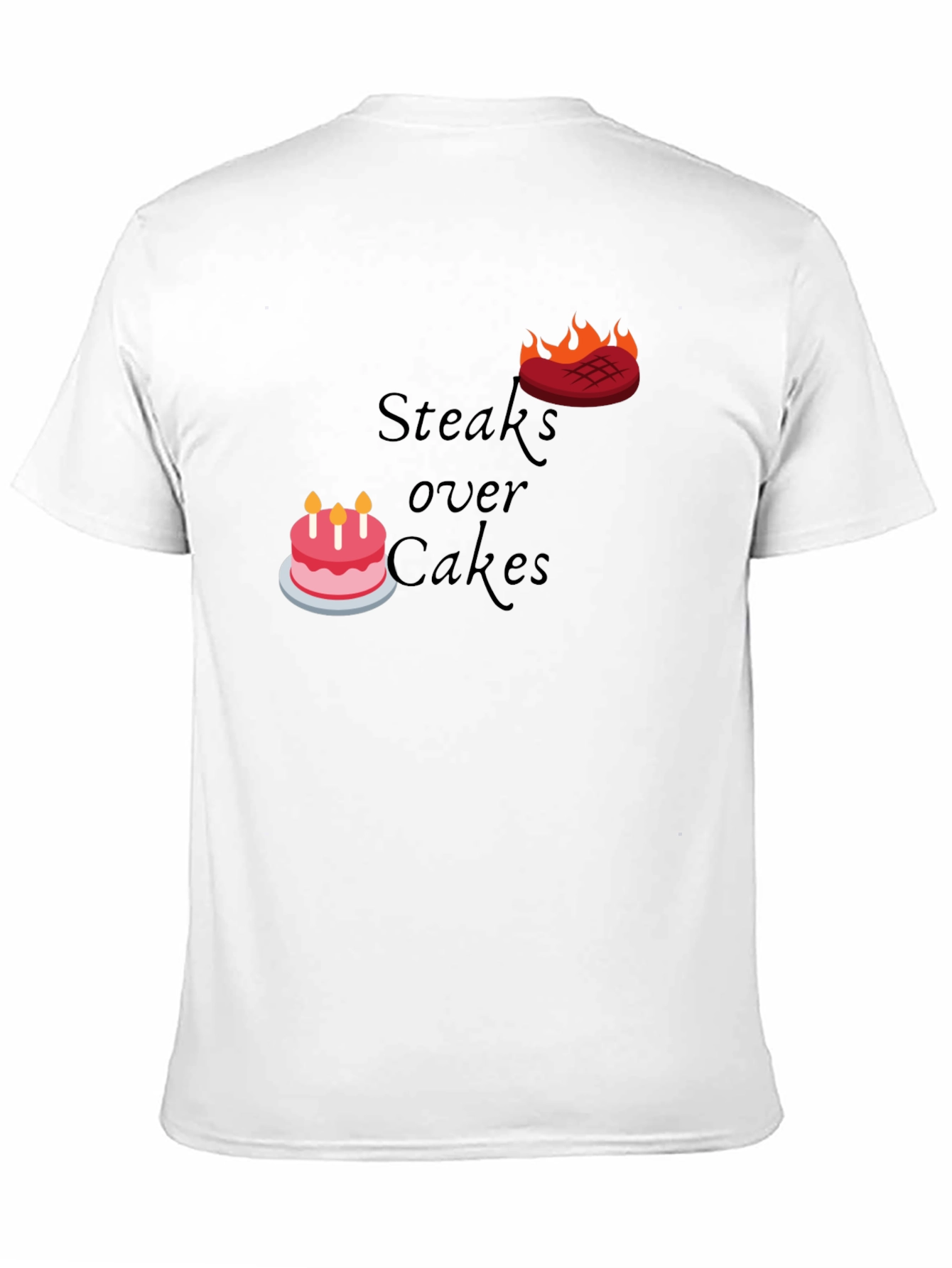 Steaks Over Cakes Black Graphic Tee