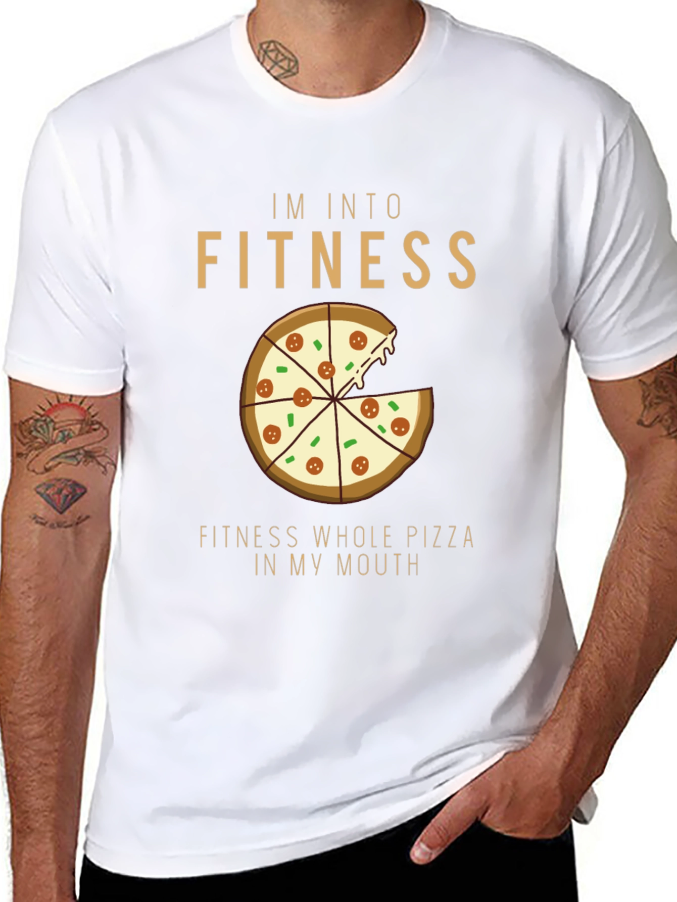 Pizza Fitness Graphic T-Shirt