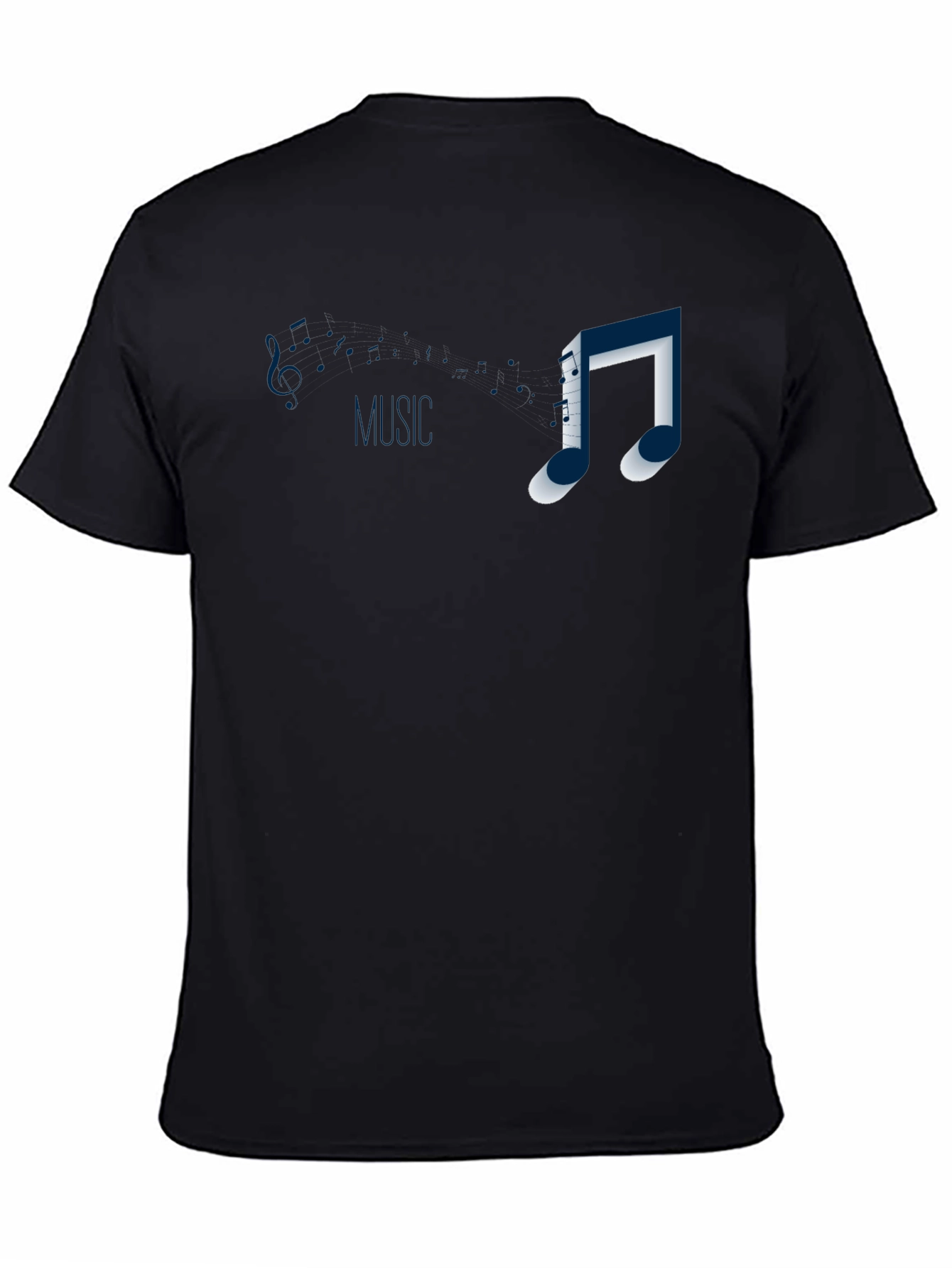Music Note Graphic T-Shirt - Casual Style