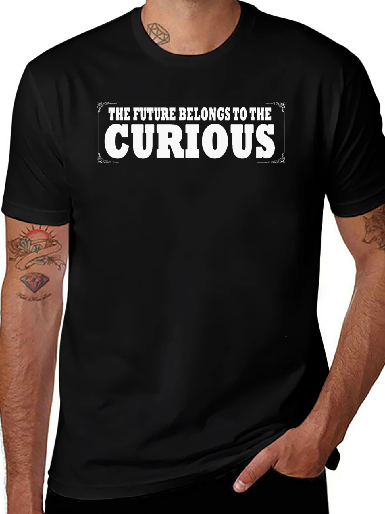 The Future Belongs To The Curious Black T-Shirt