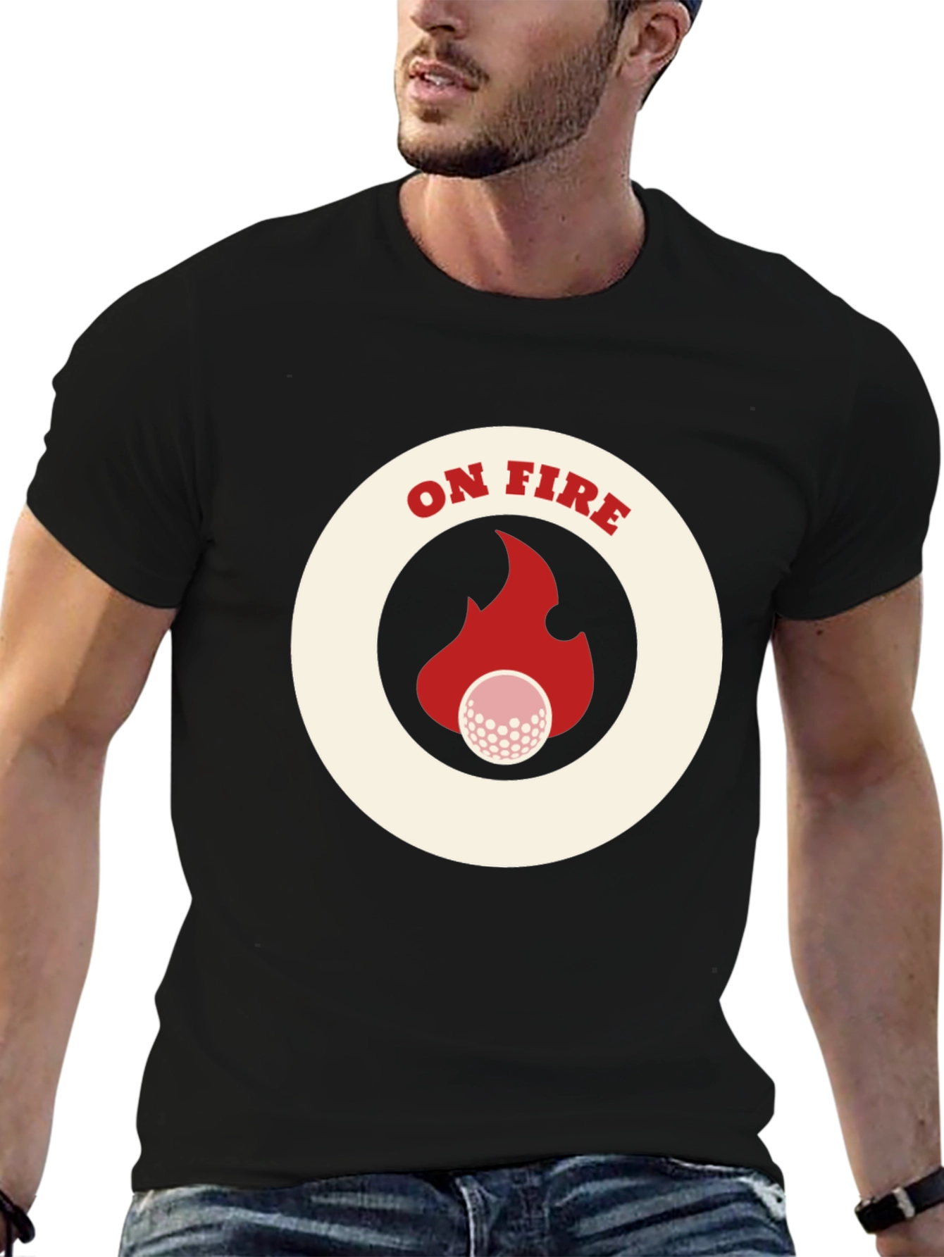 On Fire Golf T-Shirt - Novelty Tee