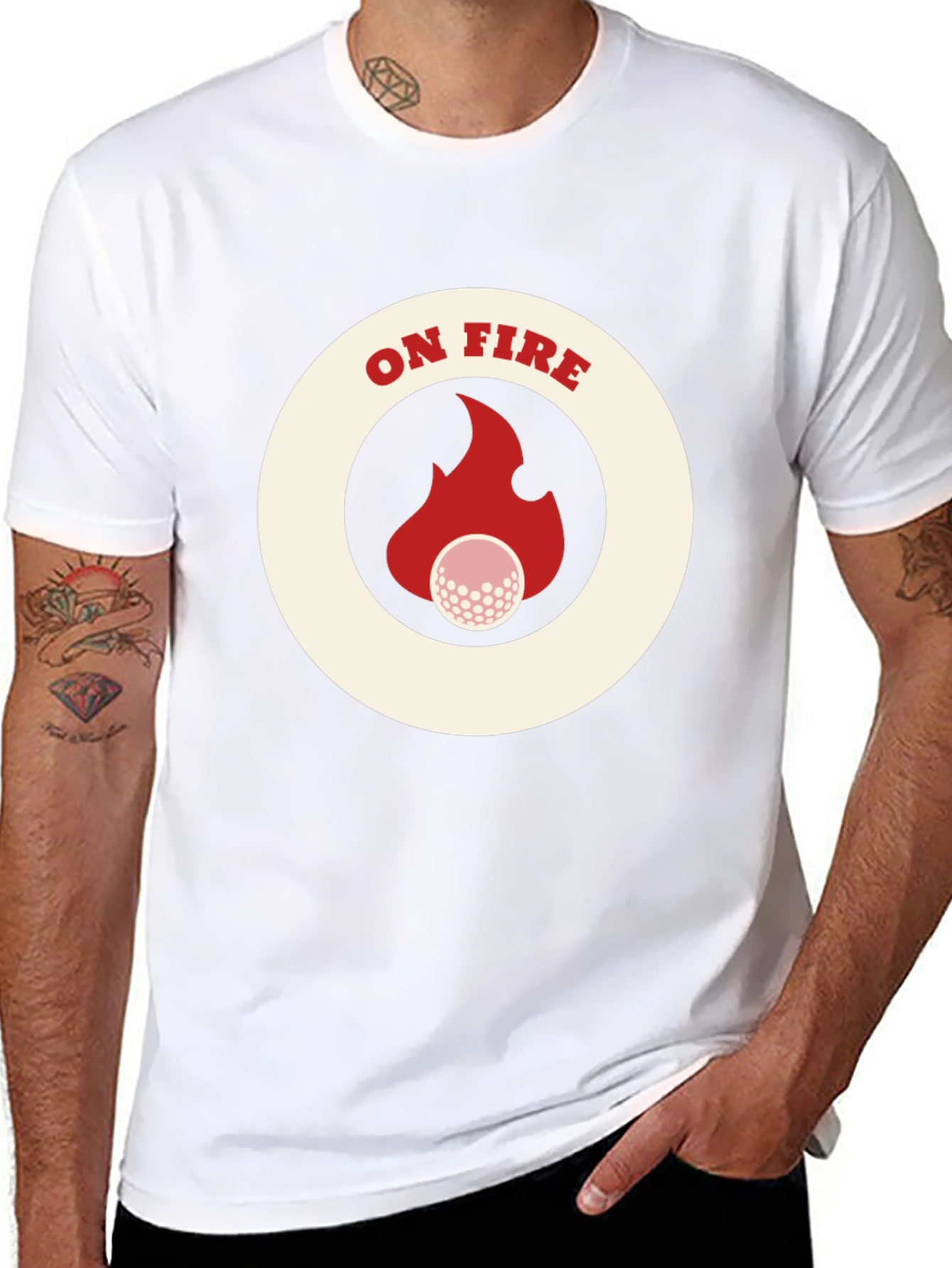 On Fire Golf T-Shirt - Novelty Tee