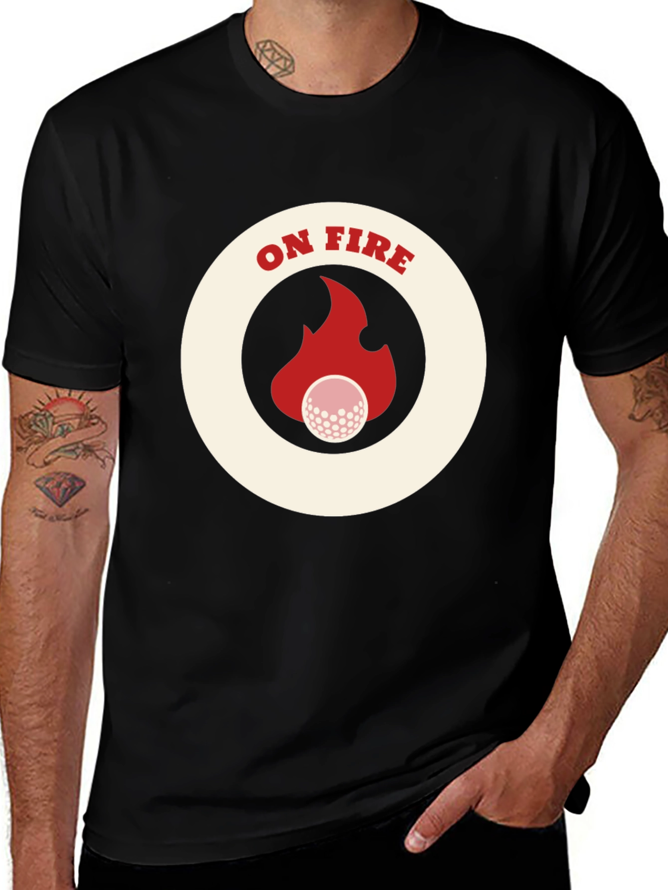 On Fire Golf T-Shirt - Novelty Tee