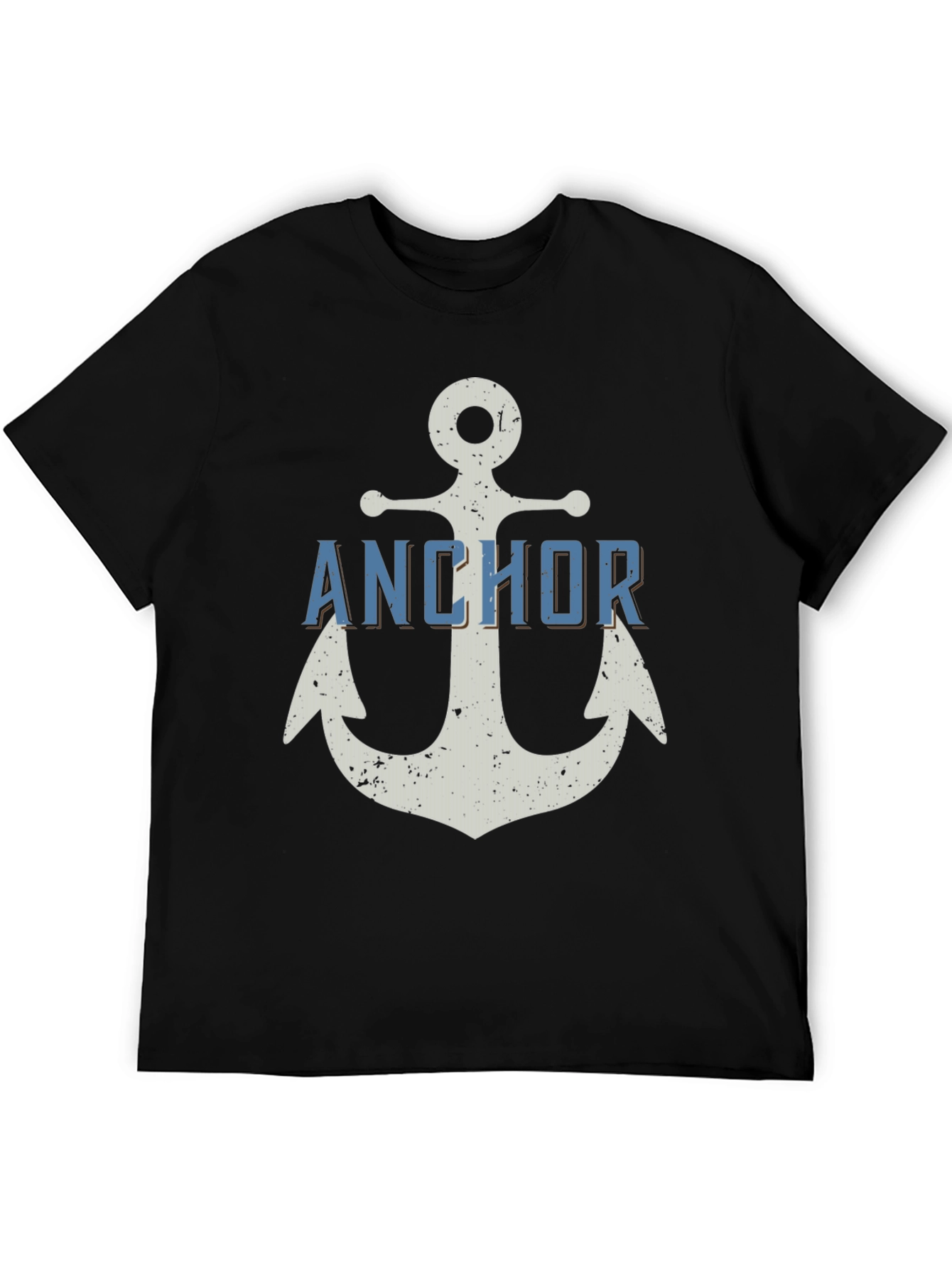 Anchor Graphic T-Shirt - Black Cotton Tee