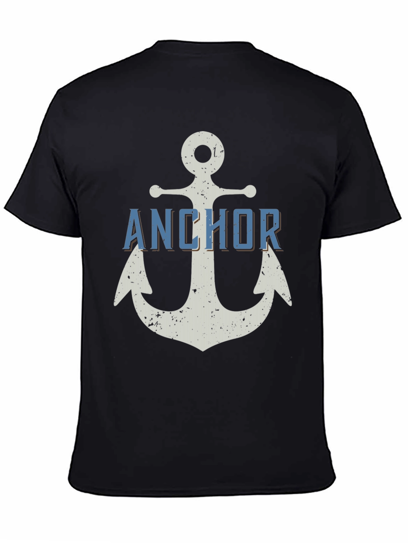 Anchor Graphic T-Shirt - Black Cotton Tee