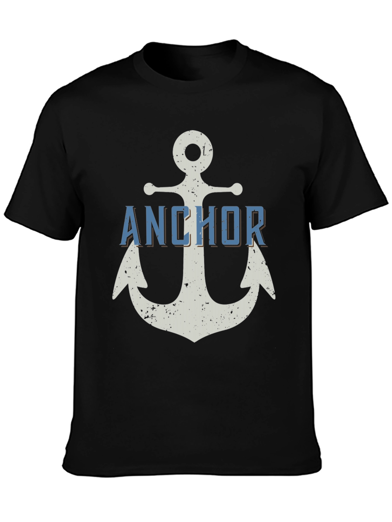 Anchor Graphic T-Shirt - Black Cotton Tee