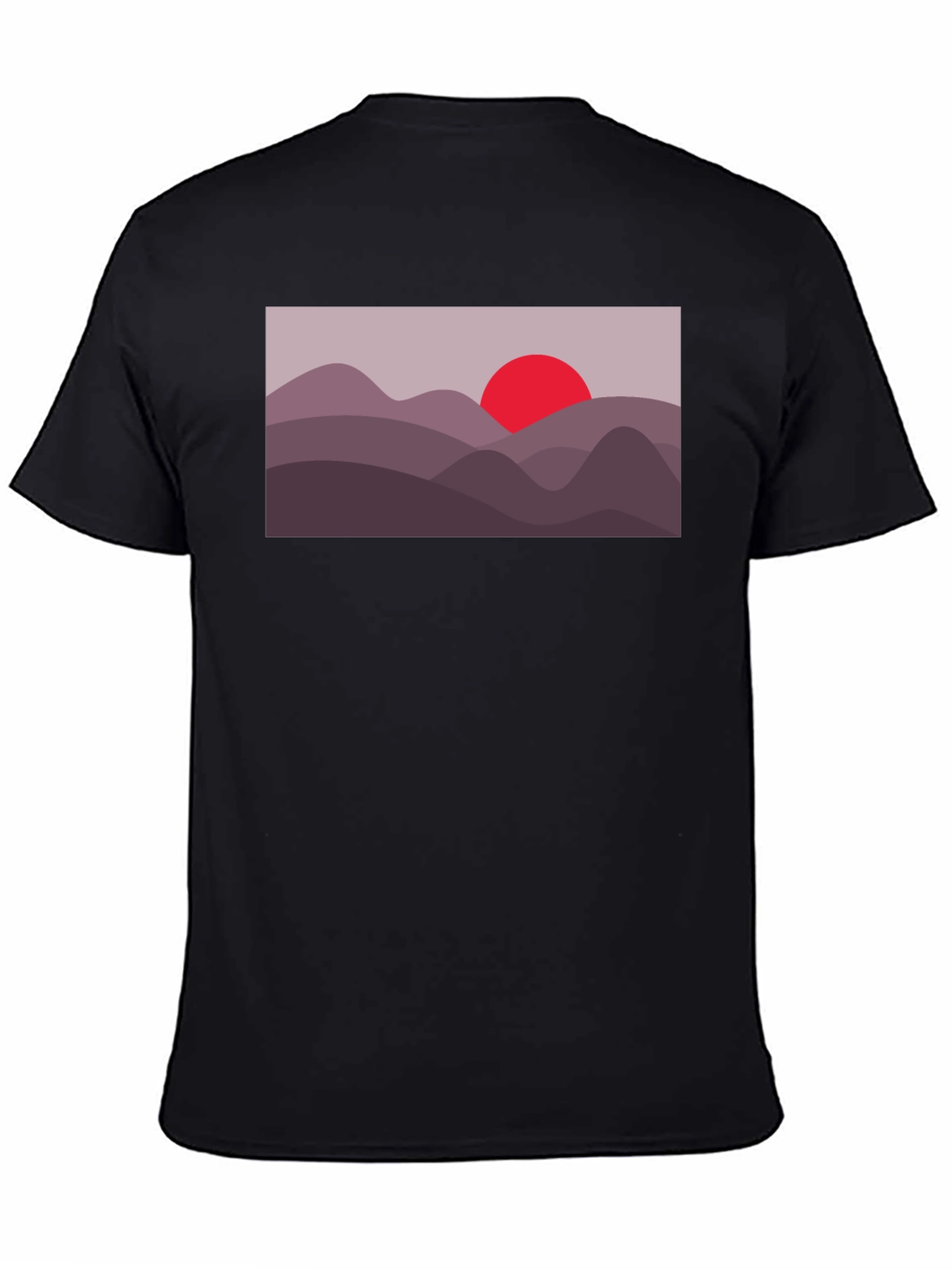 Sunset Mountain Graphic Tee - Black