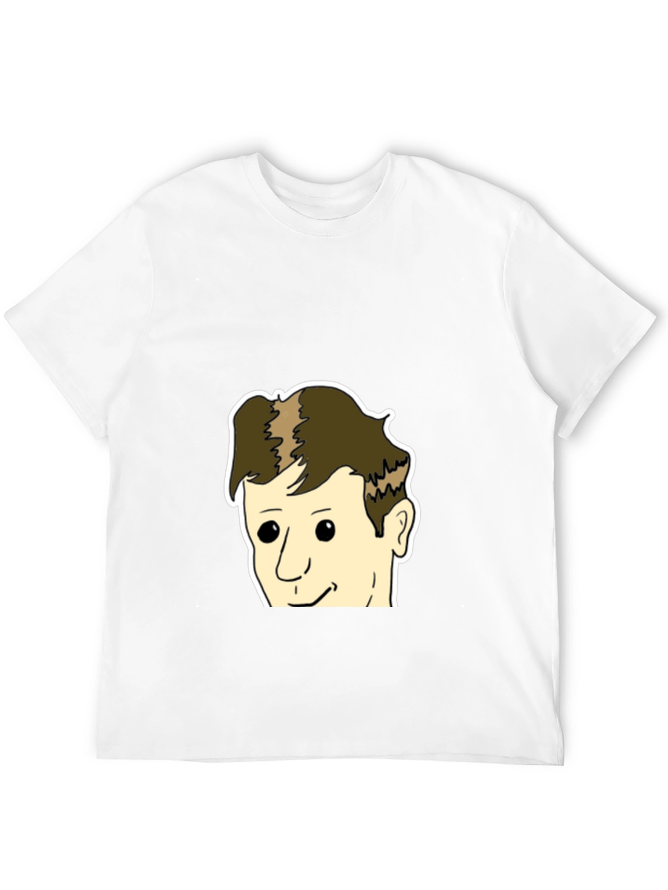 Black T-Shirt with Cartoon Face Design