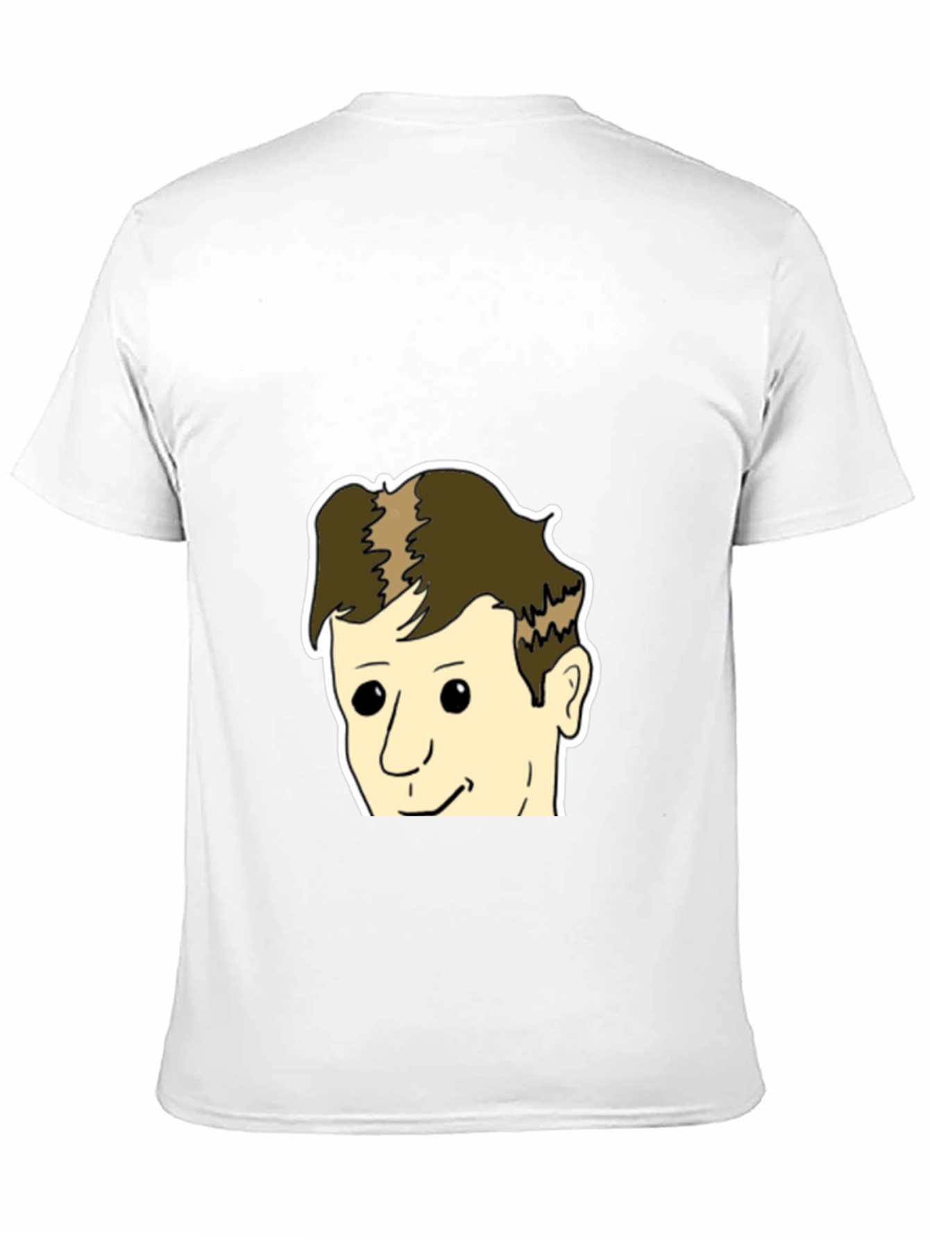 Black T-Shirt with Cartoon Face Design