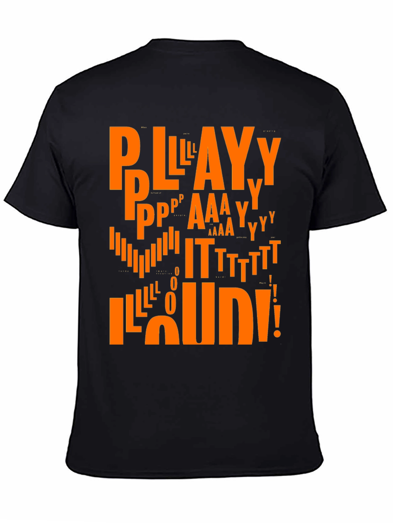 Play It Loud Graphic Tee - Black Cotton T-Shirt