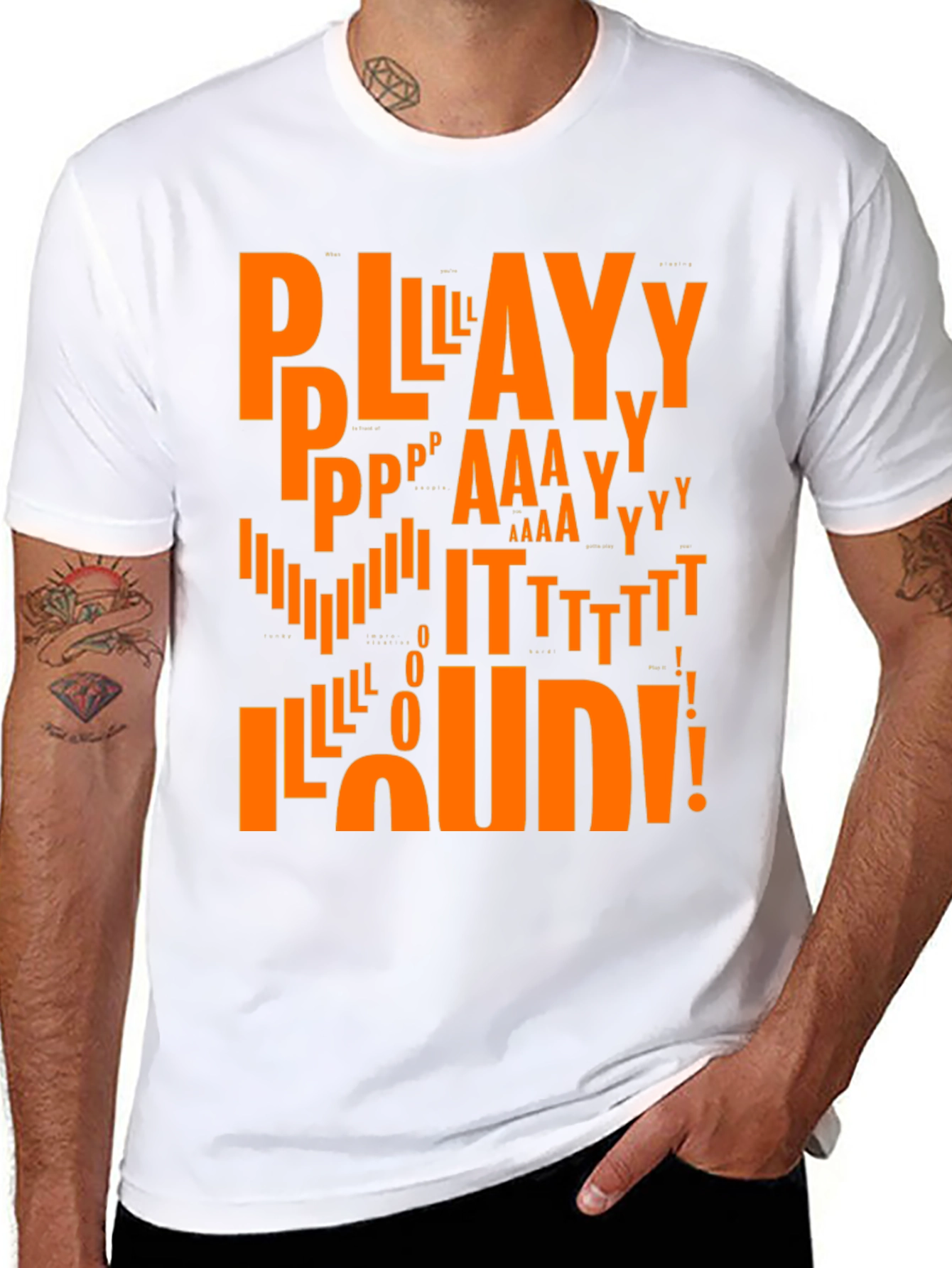 Play It Loud Graphic Tee - Black Cotton T-Shirt