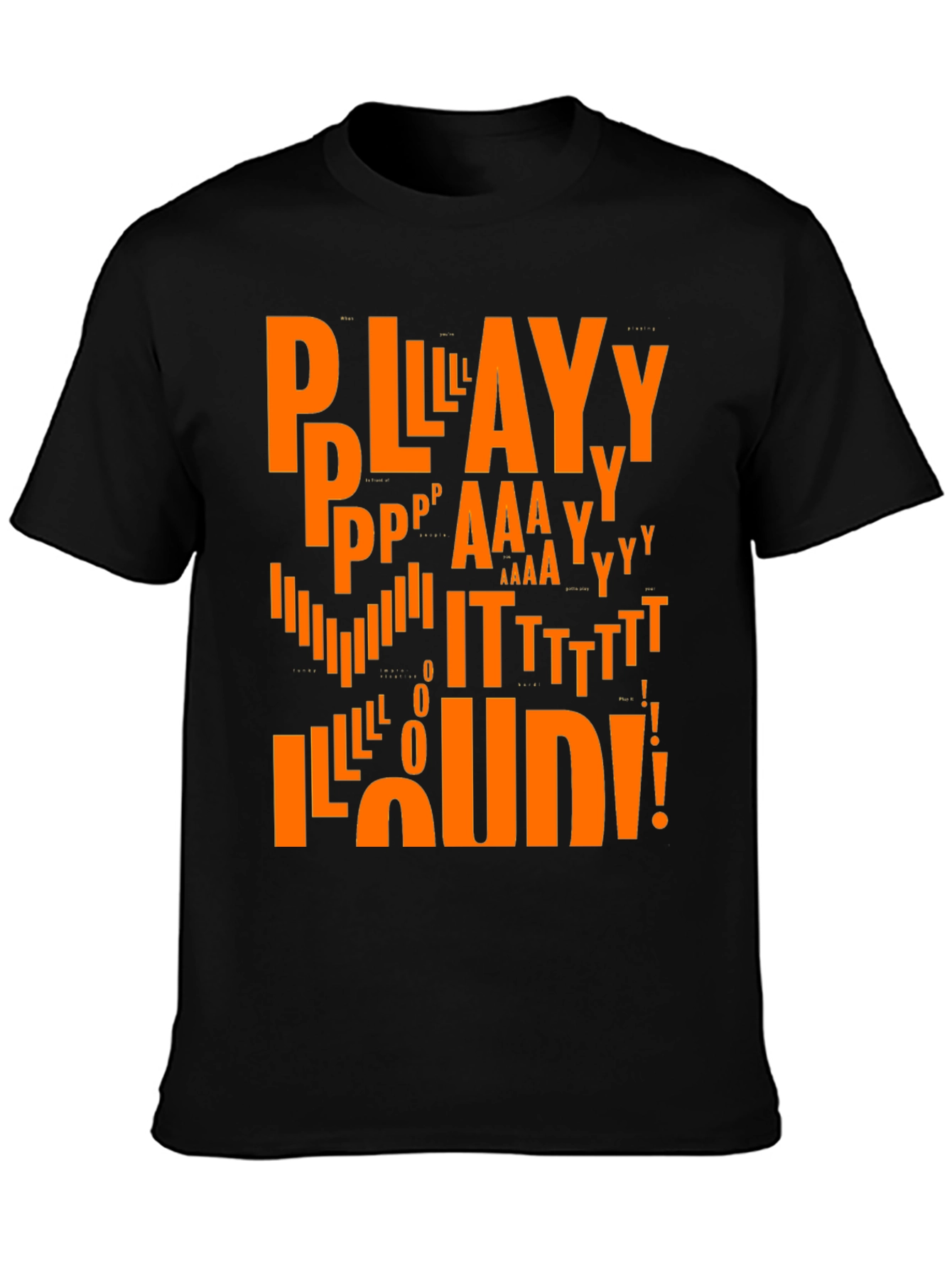 Play It Loud Graphic Tee - Black Cotton T-Shirt