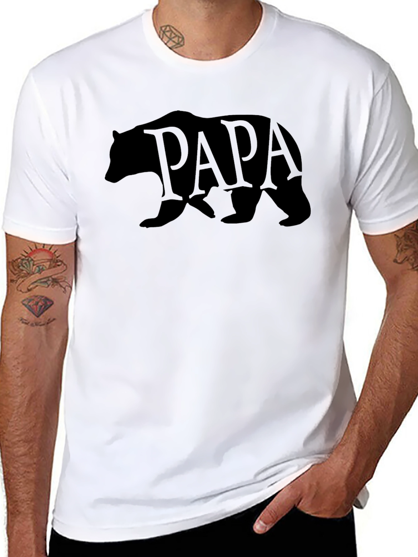 Papa Bear Graphic T-Shirt - Perfect Dad Gift