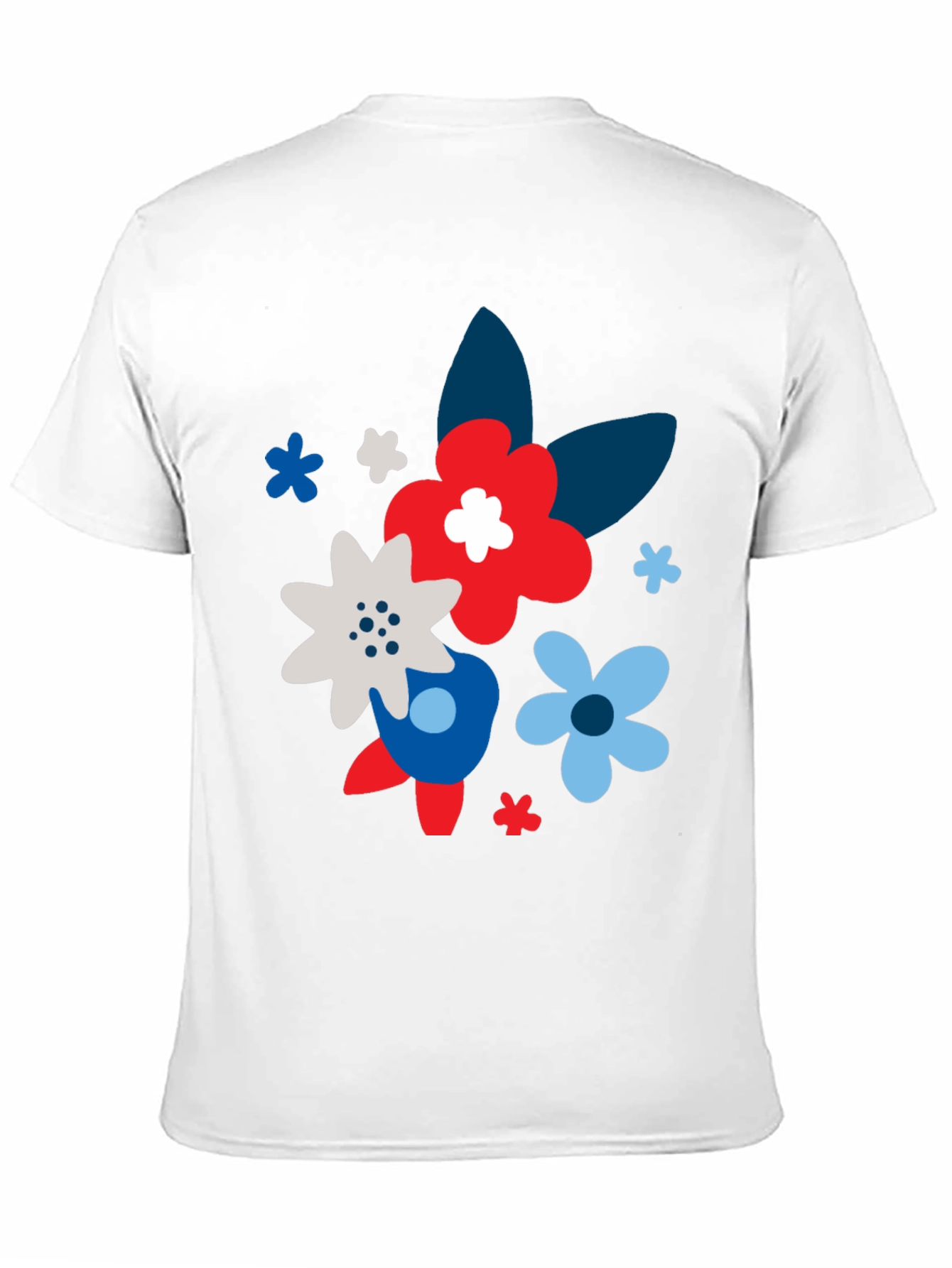 Floral Print Black T-Shirt for Men