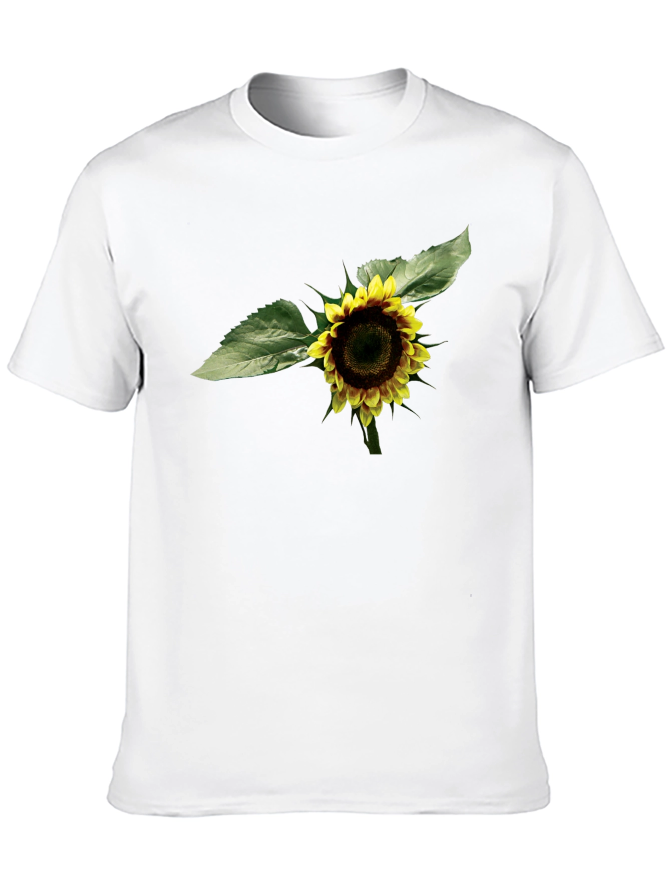 Sunflower Graphic Tee - Black Cotton T-Shirt