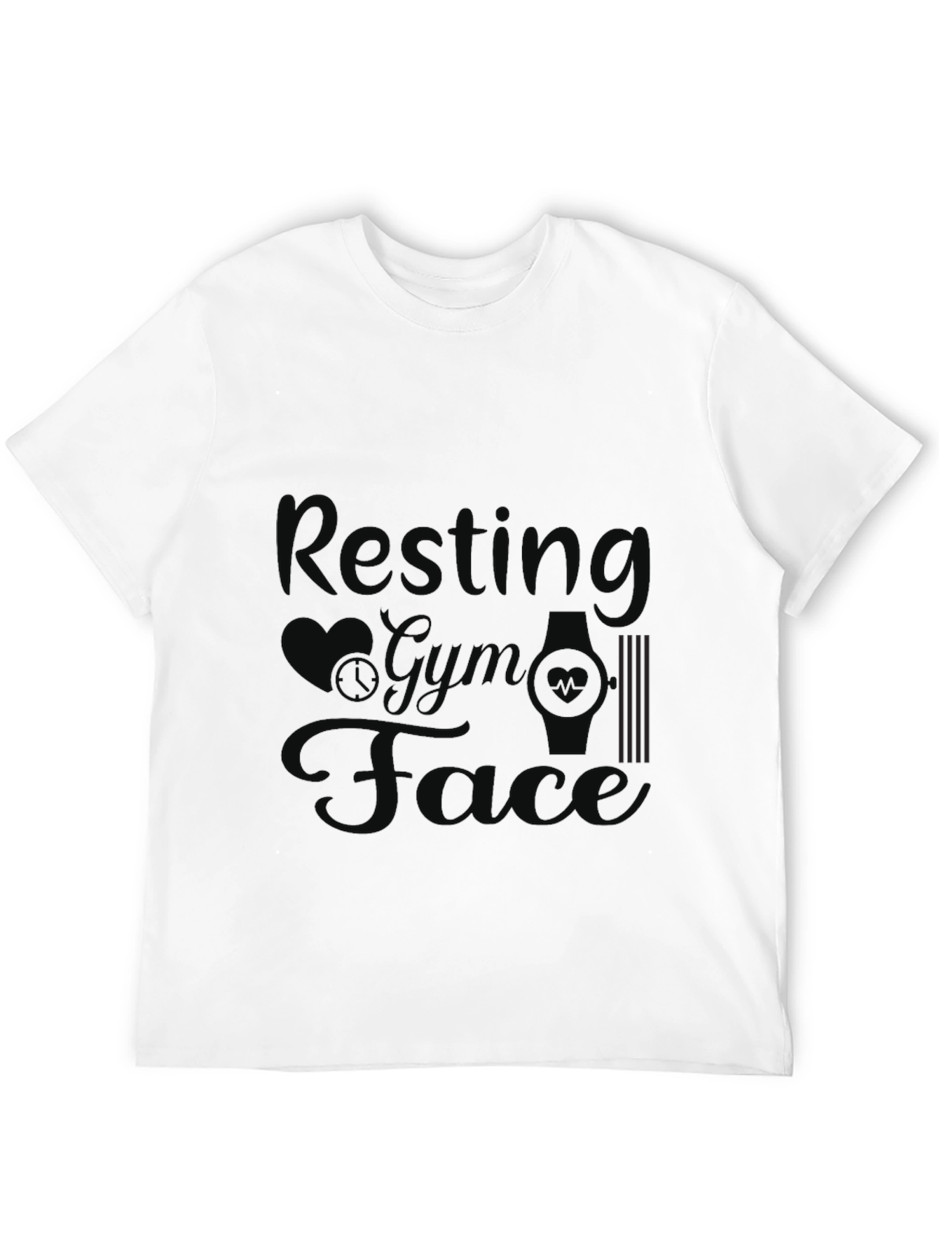 Resting Gym Face Graphic Tee - Black