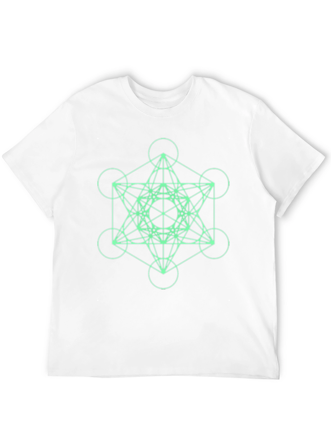 Geometric Pattern T-Shirt - Black
