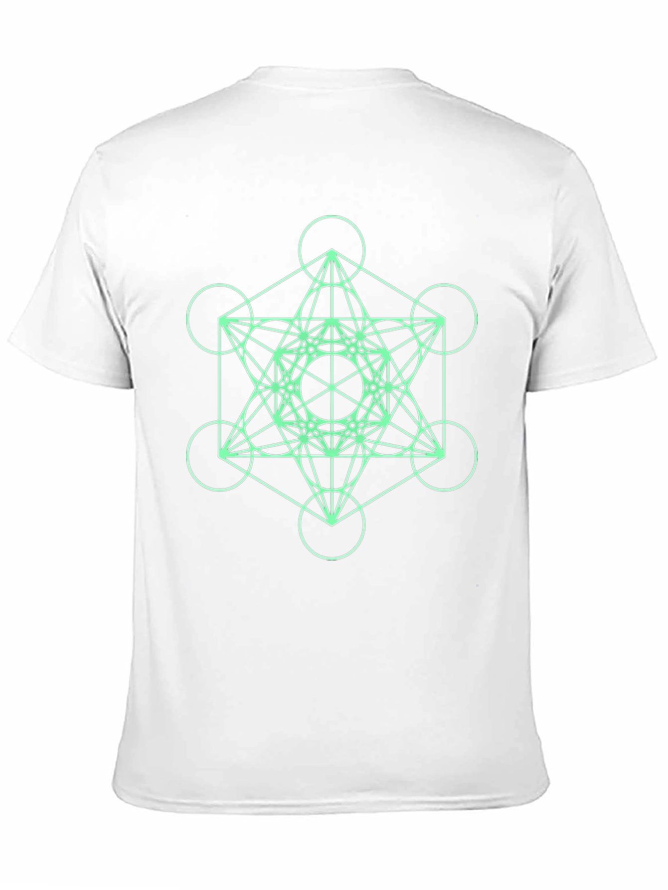 Geometric Pattern T-Shirt - Black