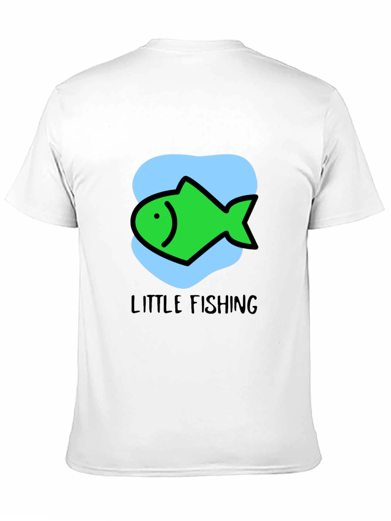 Little Fishing Graphic Tee - Black Unisex T-Shirt