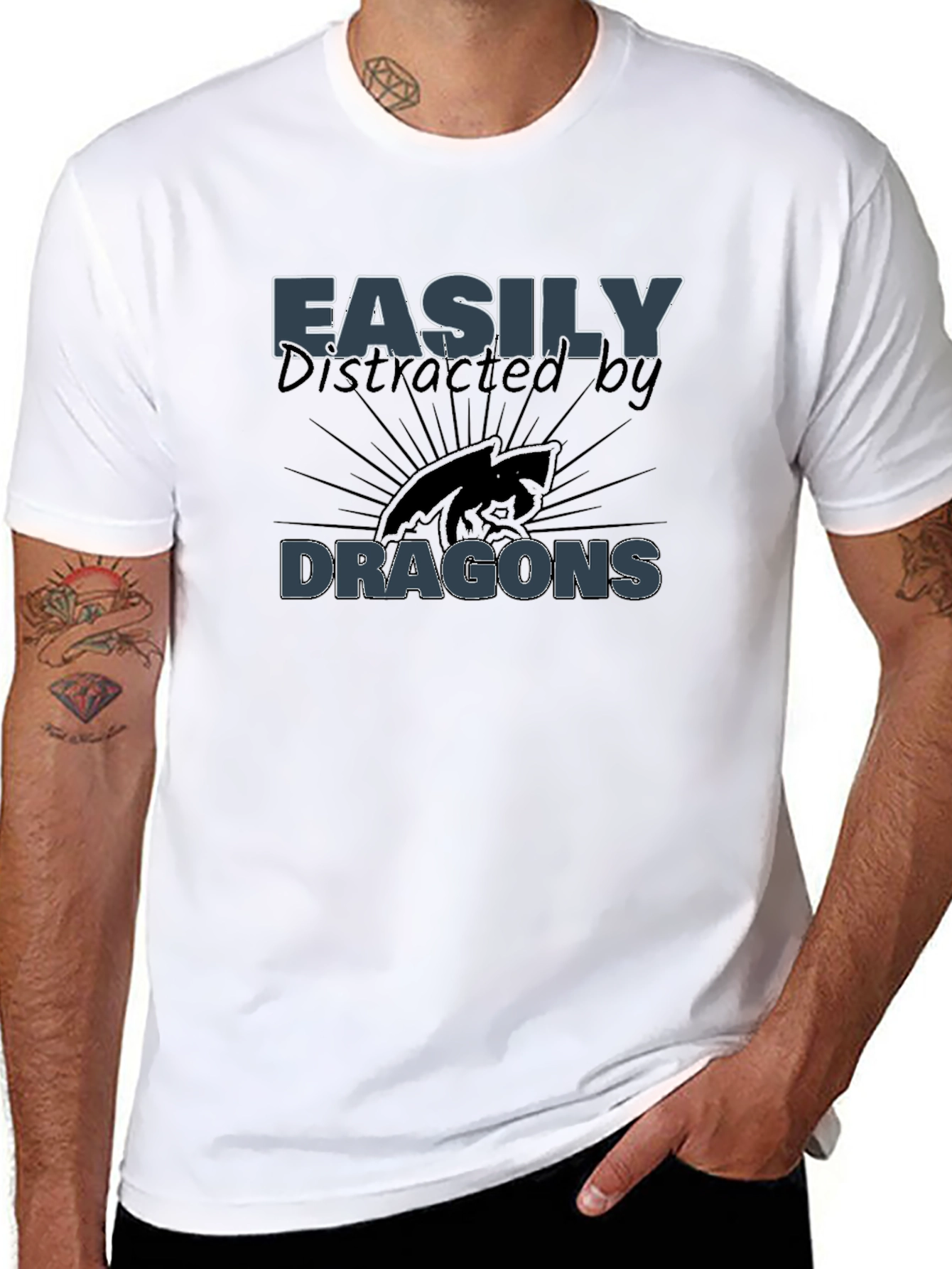 Easily Distracted by Dragons Graphic Tee