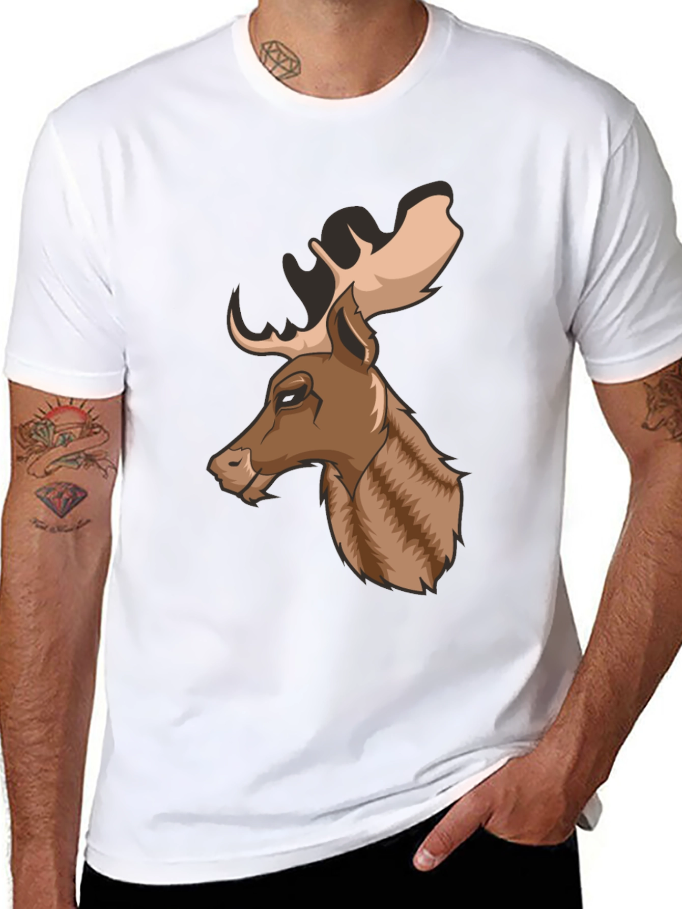 Cool Moose Graphic Tee - Mens Black T-Shirt