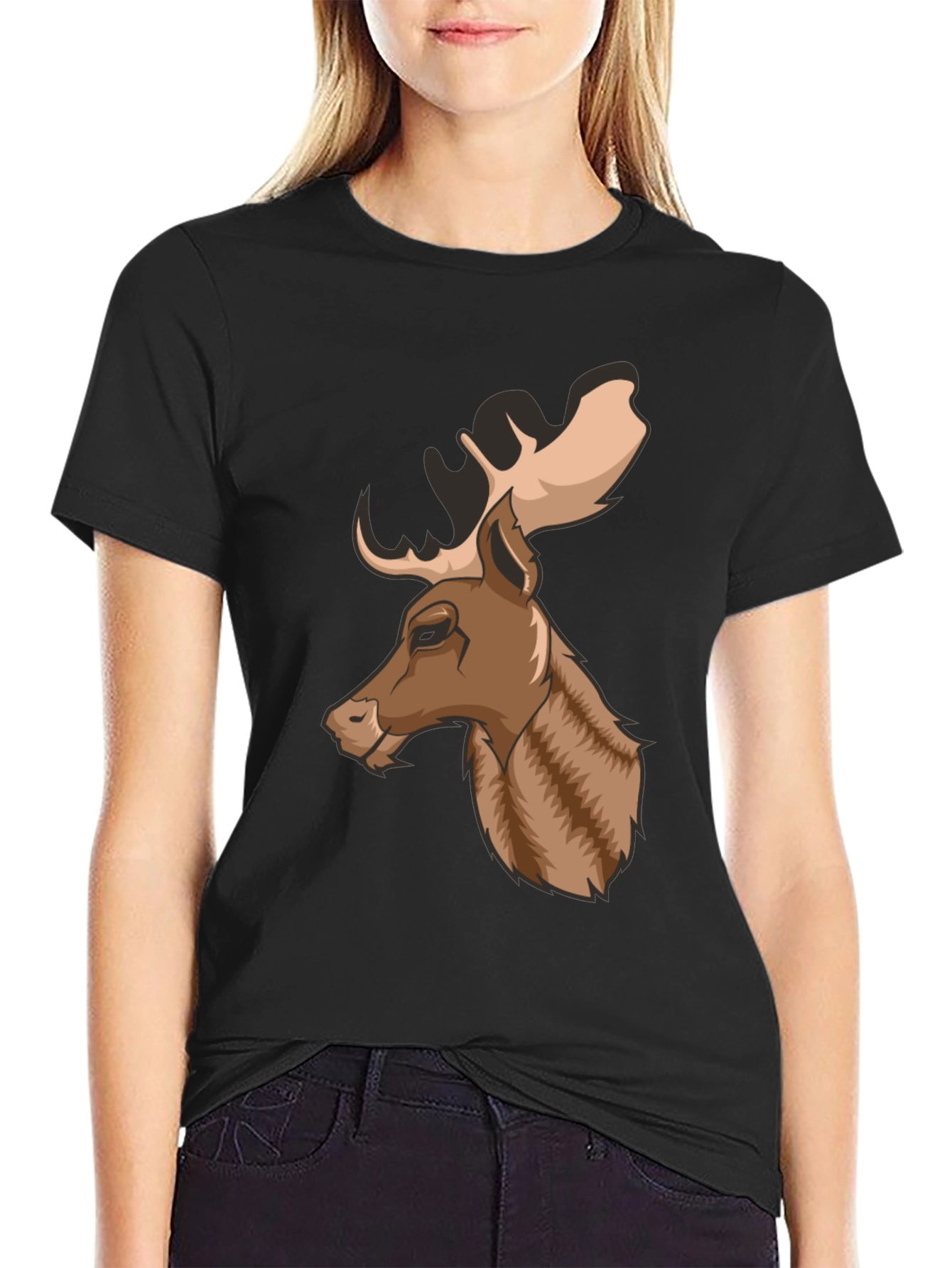 Cool Moose Graphic Tee - Mens Black T-Shirt